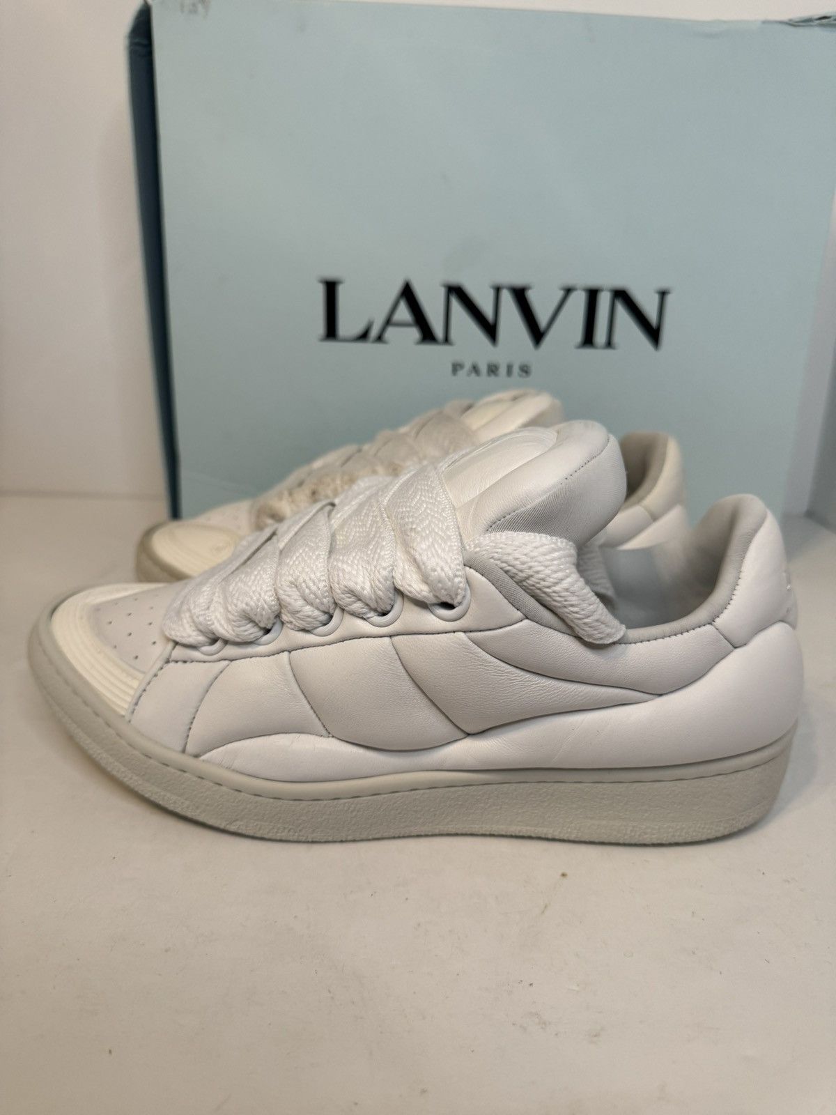 Lanvin Authentic Lanvin Curb XL Sneakers “White” Puff Sz 40/7 Size US 7 / EU 40 - 3 Thumbnail