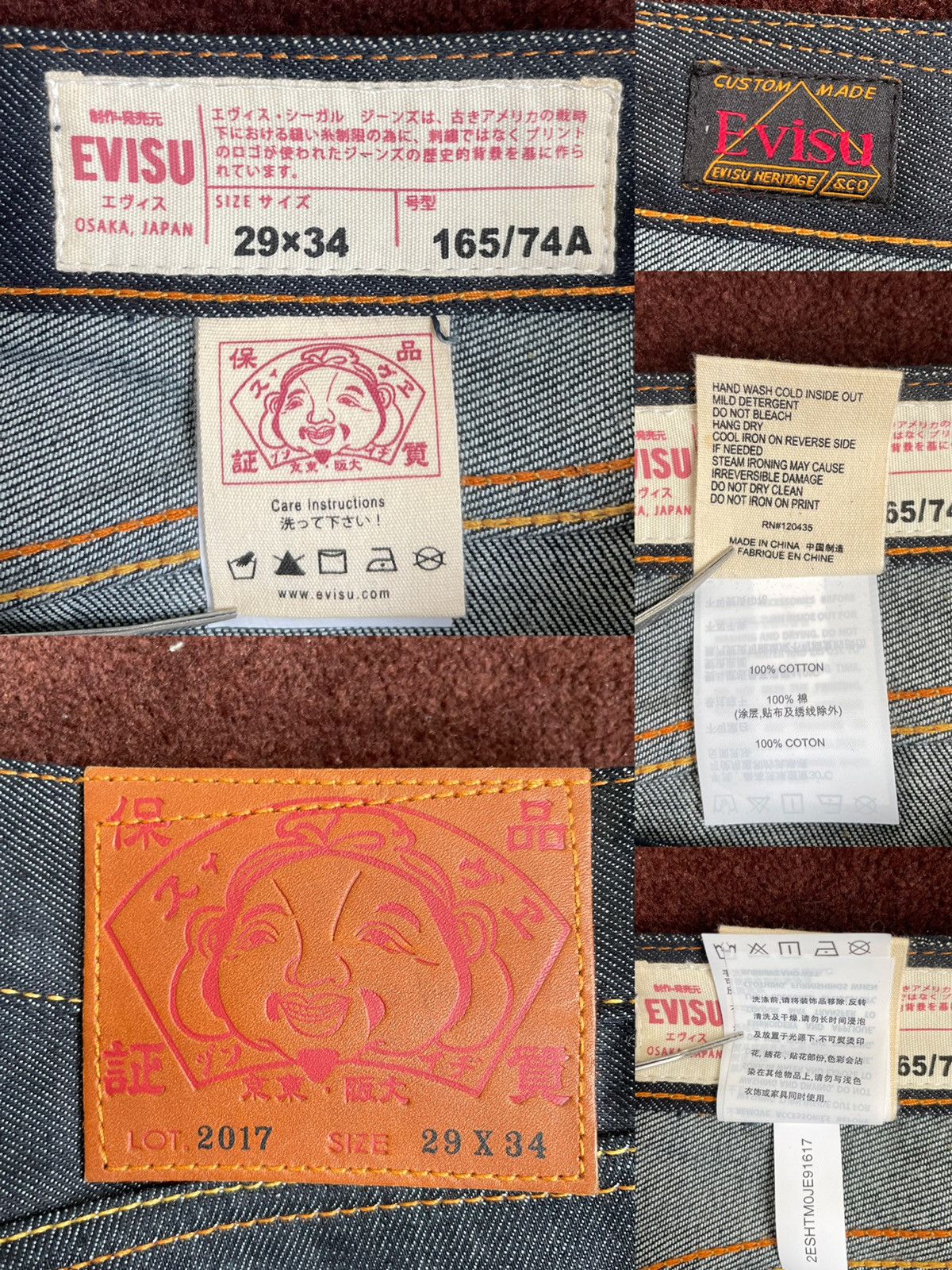 Evisu × Vintage Evisu golden daicock style denim jeans size:29x34 Size US 29 - 3 Thumbnail