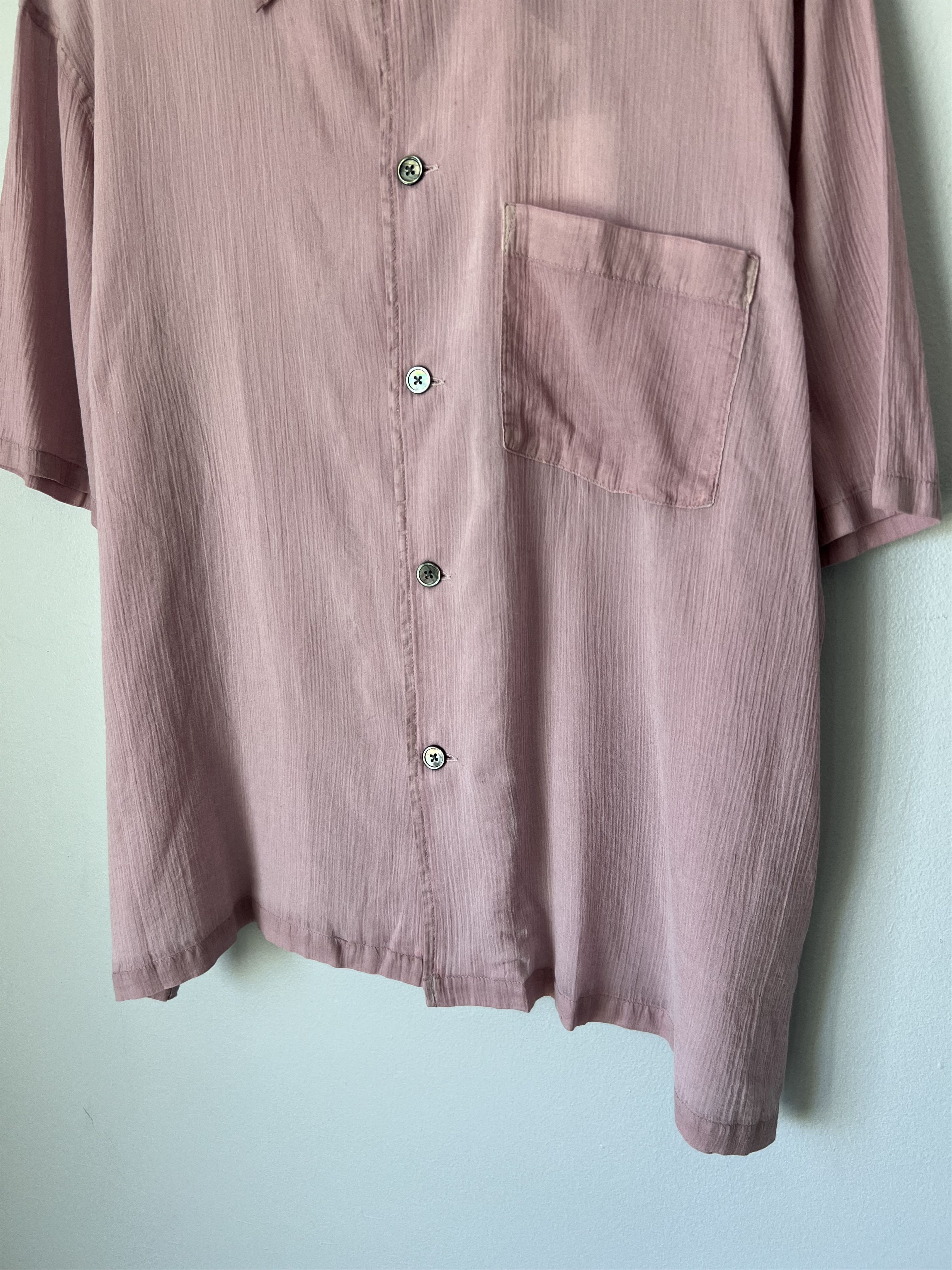 Our Legacy Our Legacy Coated Voile Short Sleeve Box Shirt in Lilac Size US S / EU 44-46 / 1 - 3 Thumbnail