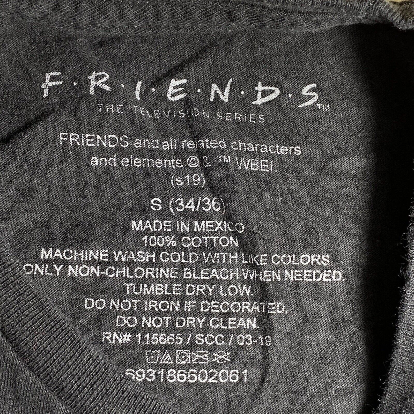 Other Friends TV Show Small Black Logo Graphic T Shirt Size S / US 4 / IT 40 - 9 Thumbnail