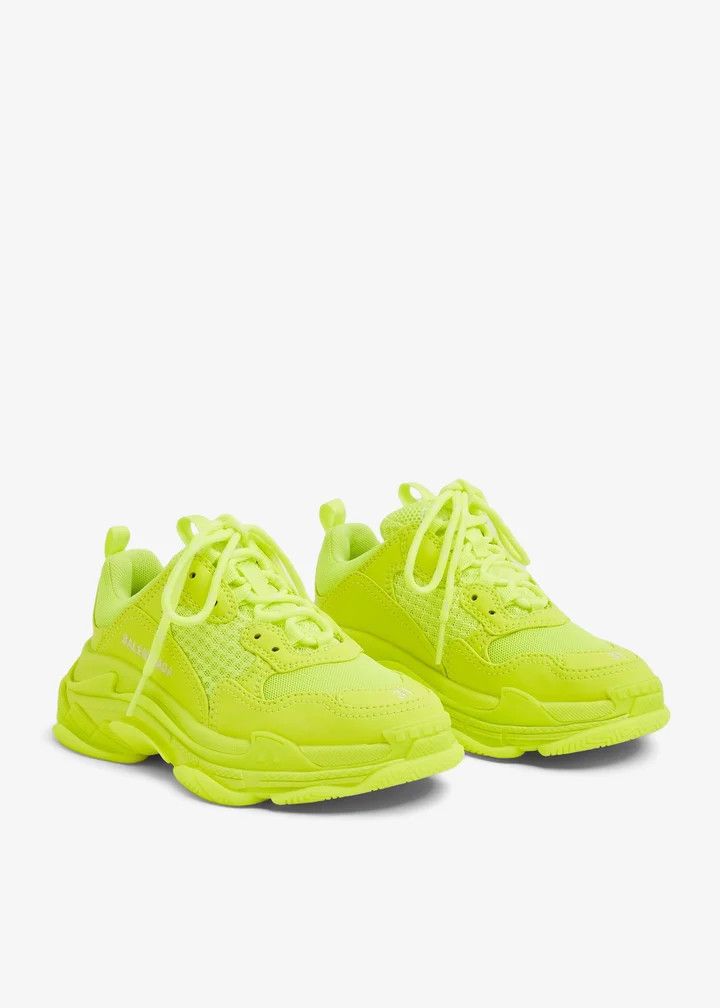 Balenciaga o1srvl11e0426 Size: KIDS 24 / Triple S Sneakers in Yellow Size US 5 / EU 37 - 4 Thumbnail
