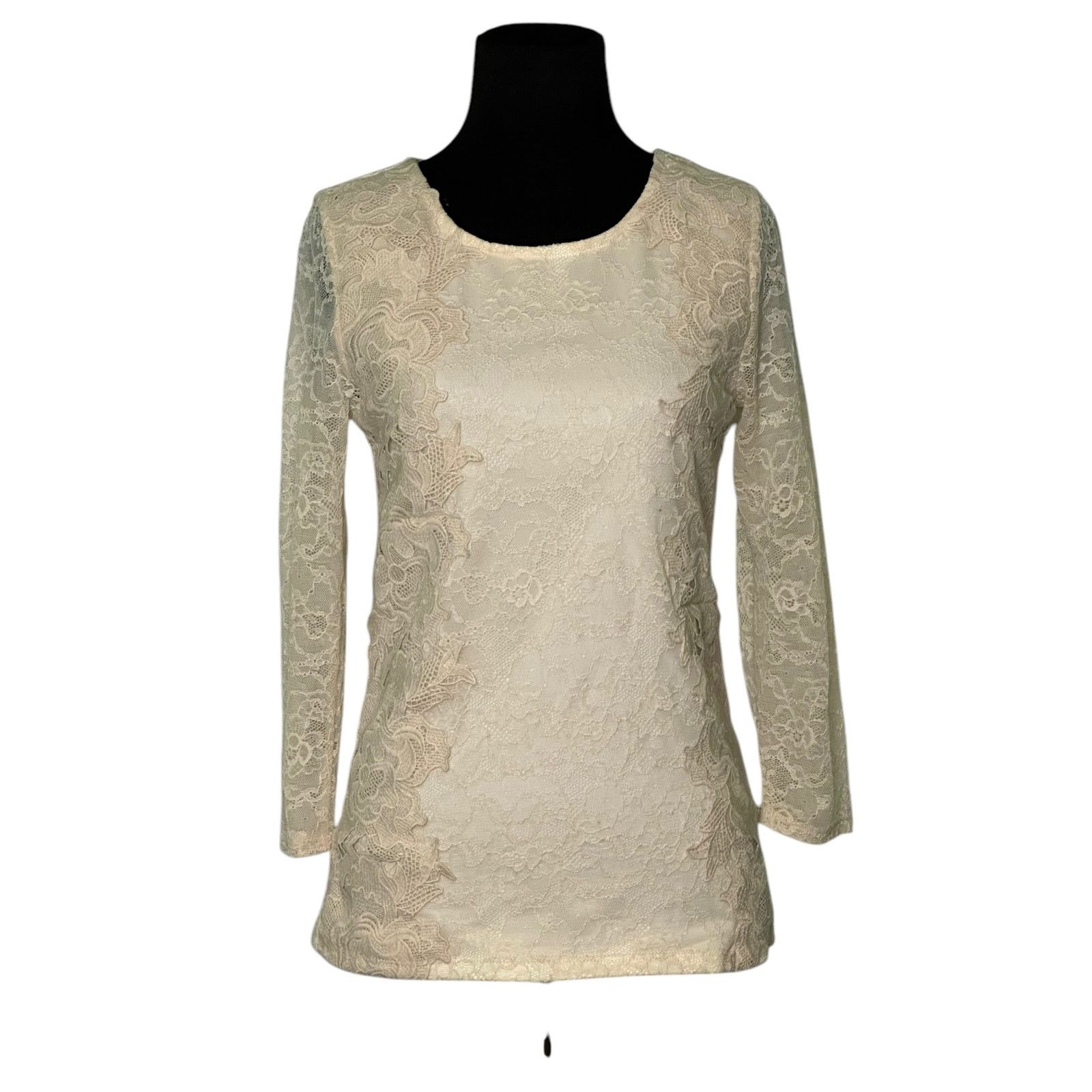 Anthropologie Sunday in Brooklyn cream lace 3/4 sleeves blouse size XS Size XS / US 0-2 / IT 36-38 - 11 Thumbnail