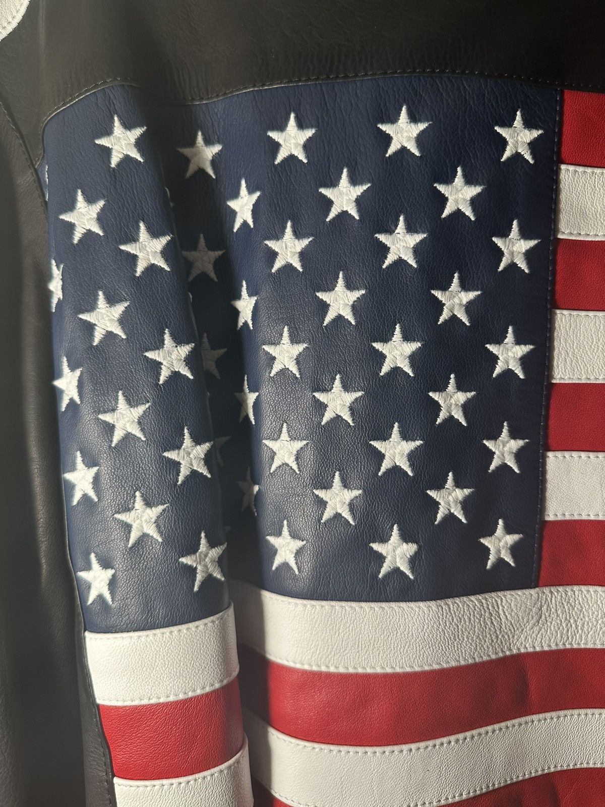 Amiri Amiri VINTAGE USA American Flag Leather Jacket Size US XL / EU 56 / 4 - 13 Thumbnail