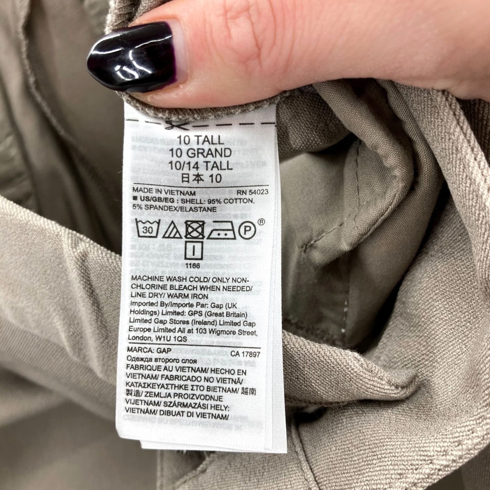 Gap GAP Skinny Ankle Pants Women's 10 Tall Beige Stretch Career Casual Workwear Regular Size 10 Tall Size 32" / US 10 / IT 46 - 6 Thumbnail