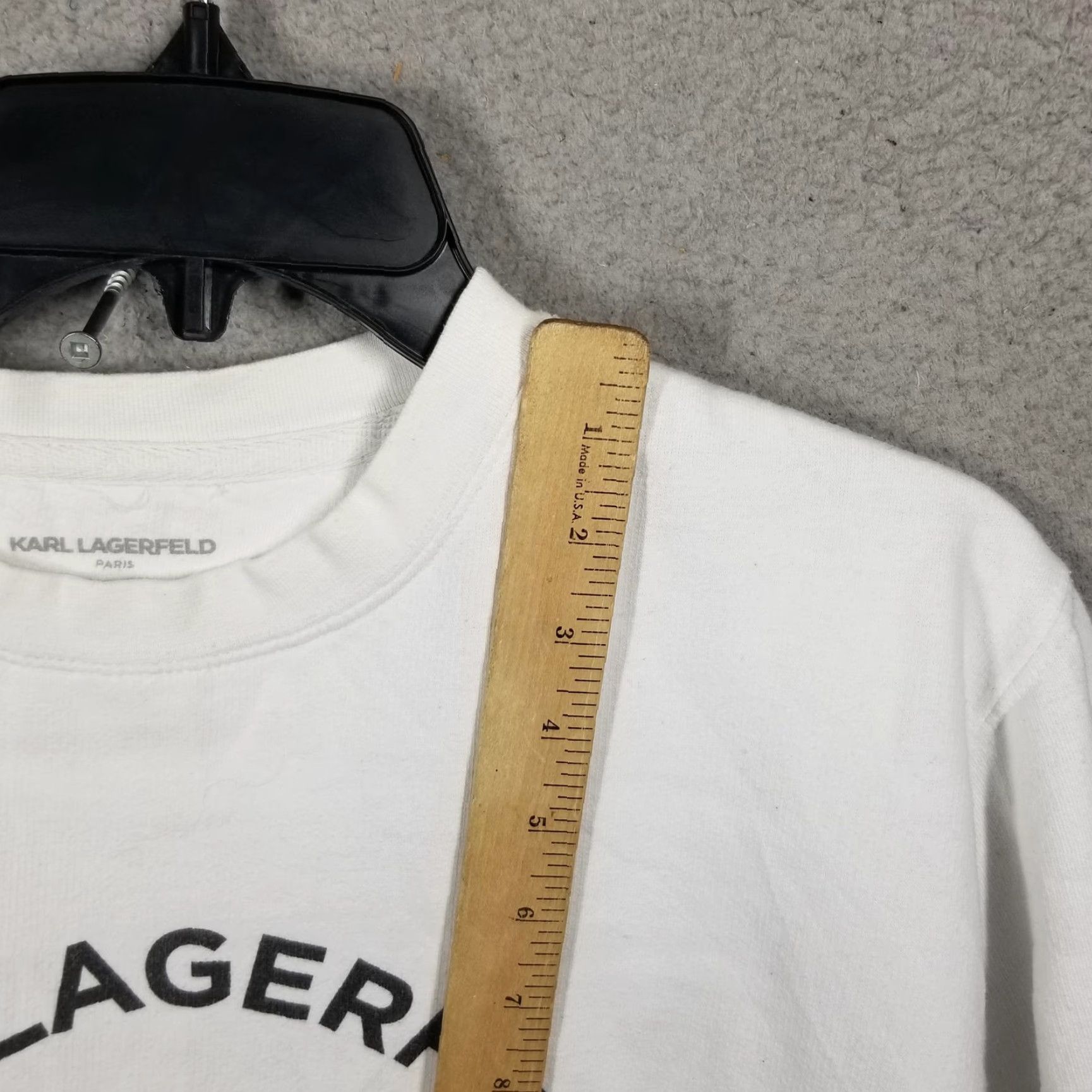Karl Lagerfeld Karl Lagerfeld Paris Sweatshirt Mens Small White Crewneck Pullover Logo Graphic Size US S / EU 44-46 / 1 - 5 Thumbnail