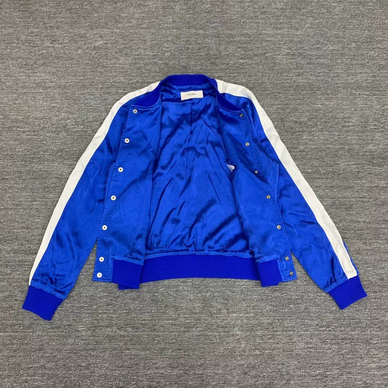 Celine Celine Klein Blue Silk Baseball Jacket 50 95 New Size US M / EU 48-50 / 2 - 6 Thumbnail