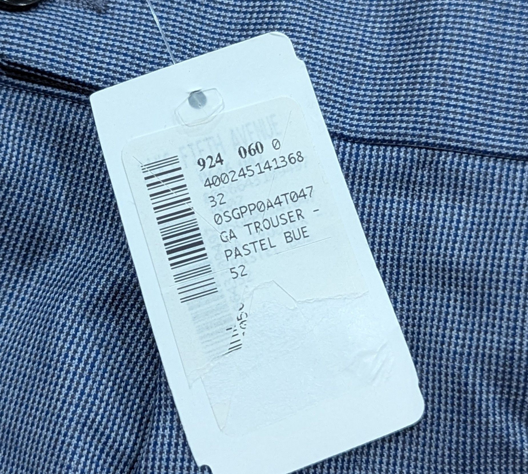 Emporio Armani Emporio Armani Flat Front Dress Pants Blue 50 US 34 Size US 34 / EU 50 - 9 Thumbnail