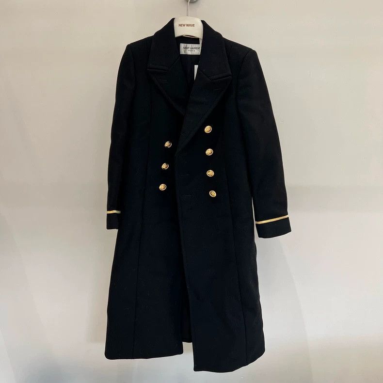 Saint Laurent Paris Saint Laurent Double-Breasted Wool Coat Size US S / EU 44-46 / 1 - 1 Thumbnail