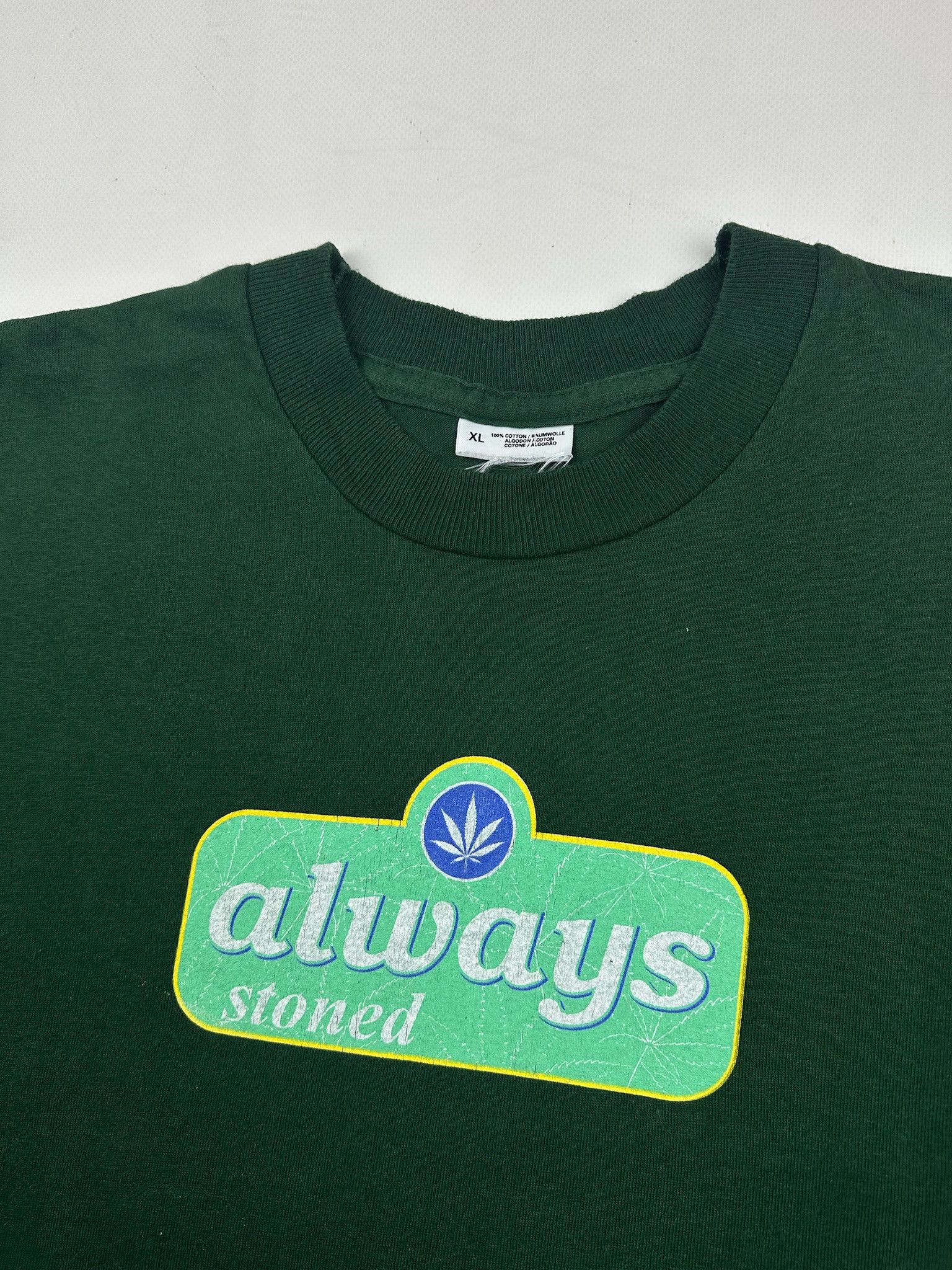 Vintage Marijuana always Stoned T-Shirt weed cannabis drugs