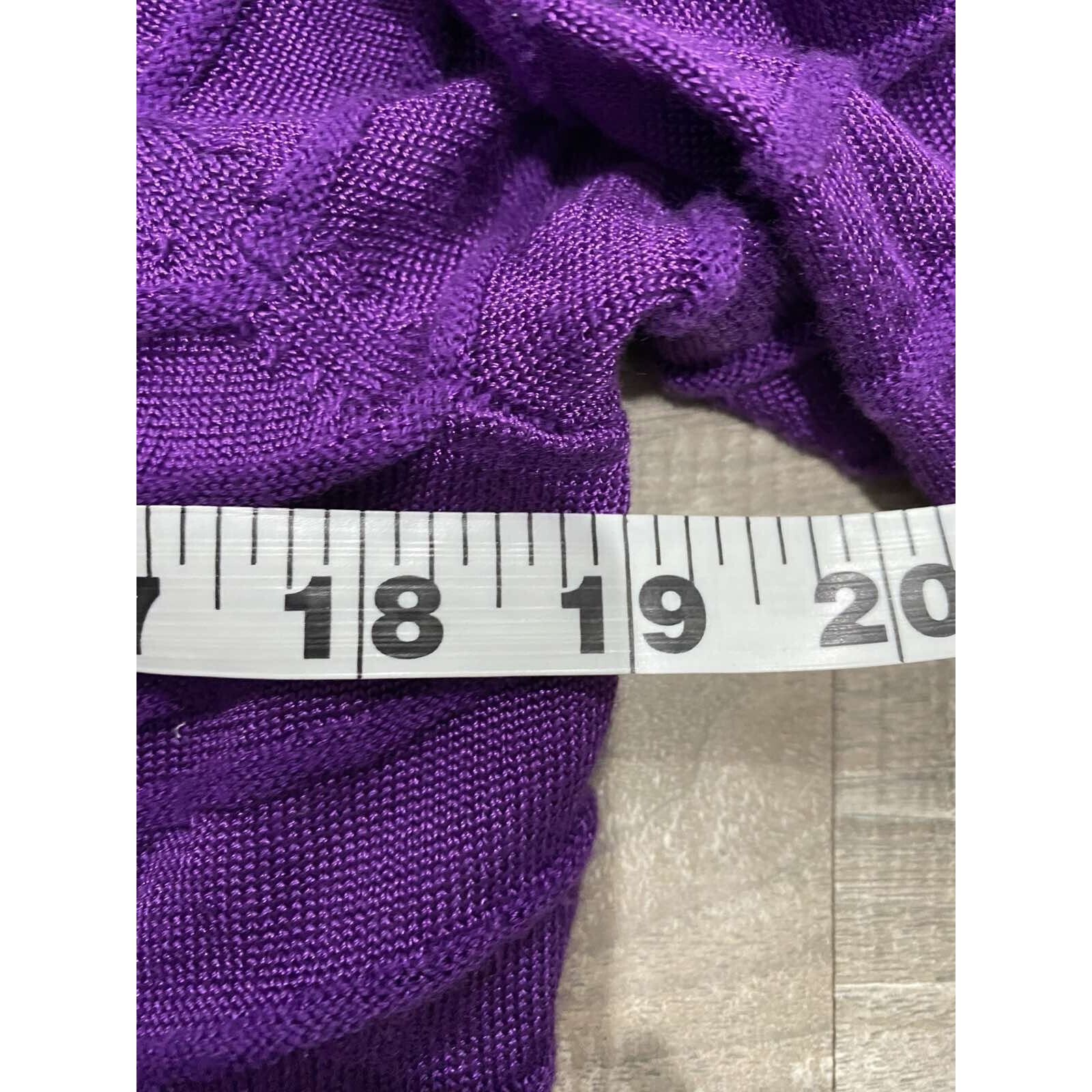 Dana Lee Dana Buchman sweater Purple Size L Cotton Top A001374 Size L / US 10 / IT 46 - 3 Thumbnail