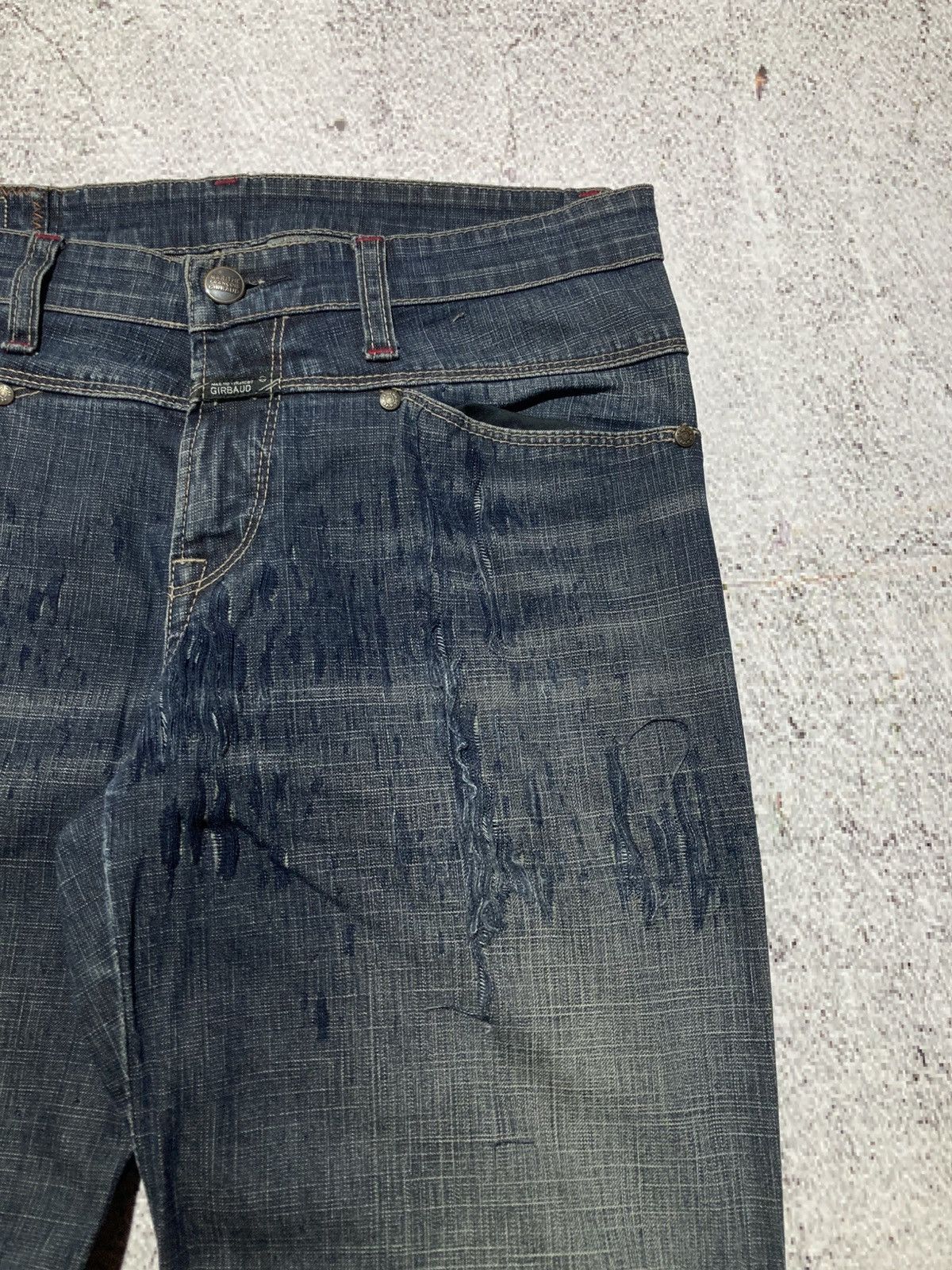 Marithe + Francois Girbaud 2000s Marithe + Francois Girbaud Distressed Bootcut Jeans Size US 28 / EU 44 - 8 Thumbnail