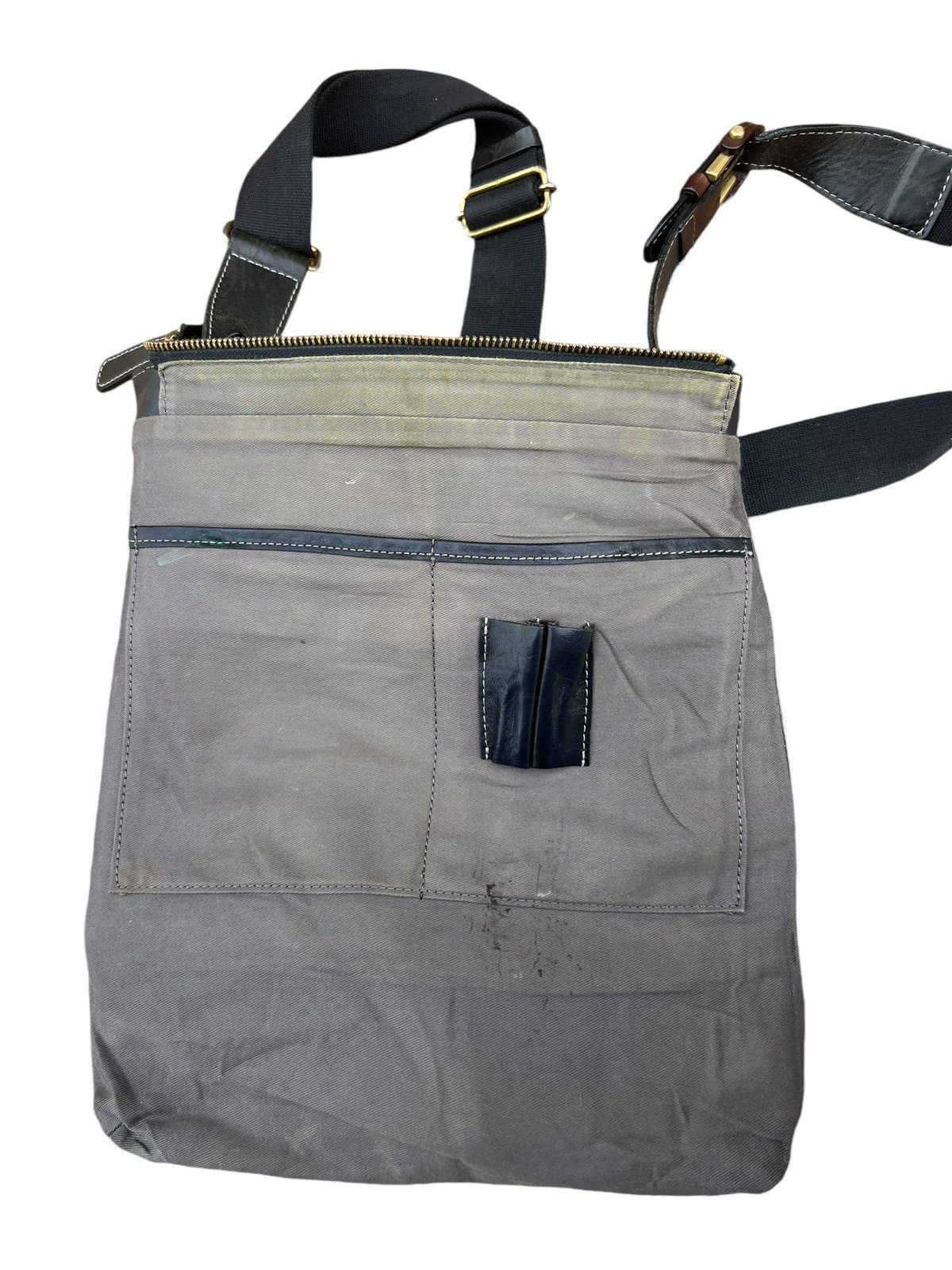 Leather Indeed Per Tutti Japan Black Patina Leather Bag Sling Size ONE SIZE - 22 Thumbnail