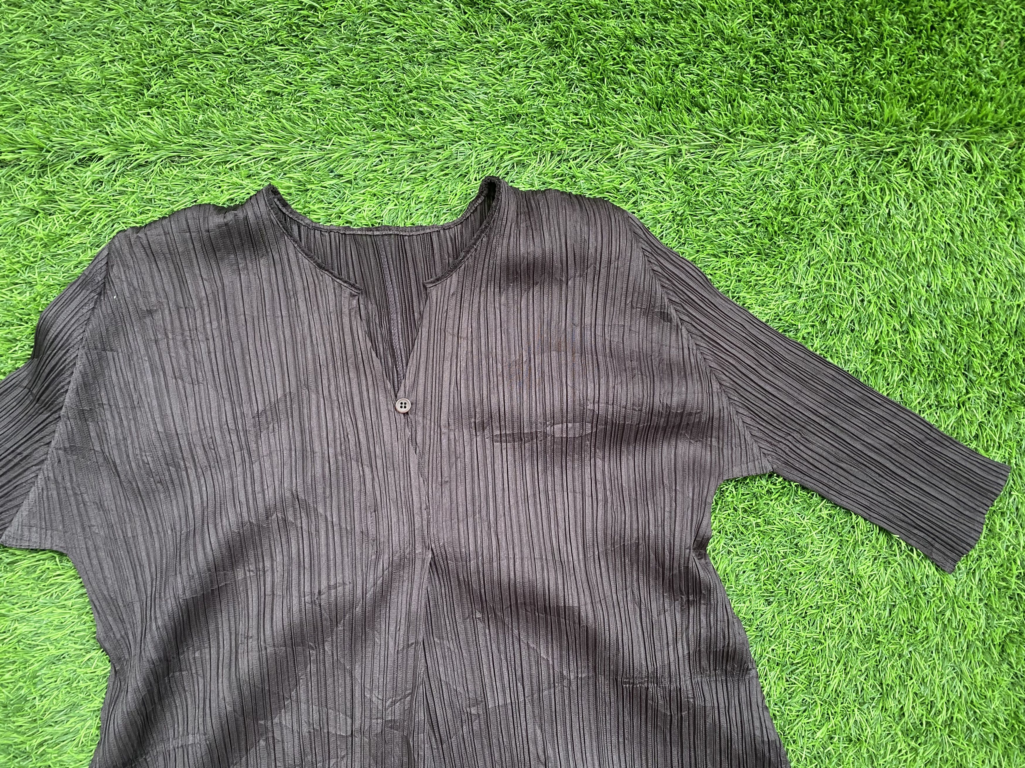 Japanese Brand × Pleats Please Issey Miyake Issey Miyake Pleats Please Pleated Blouse Size L / US 10 / IT 46 - 2 Thumbnail