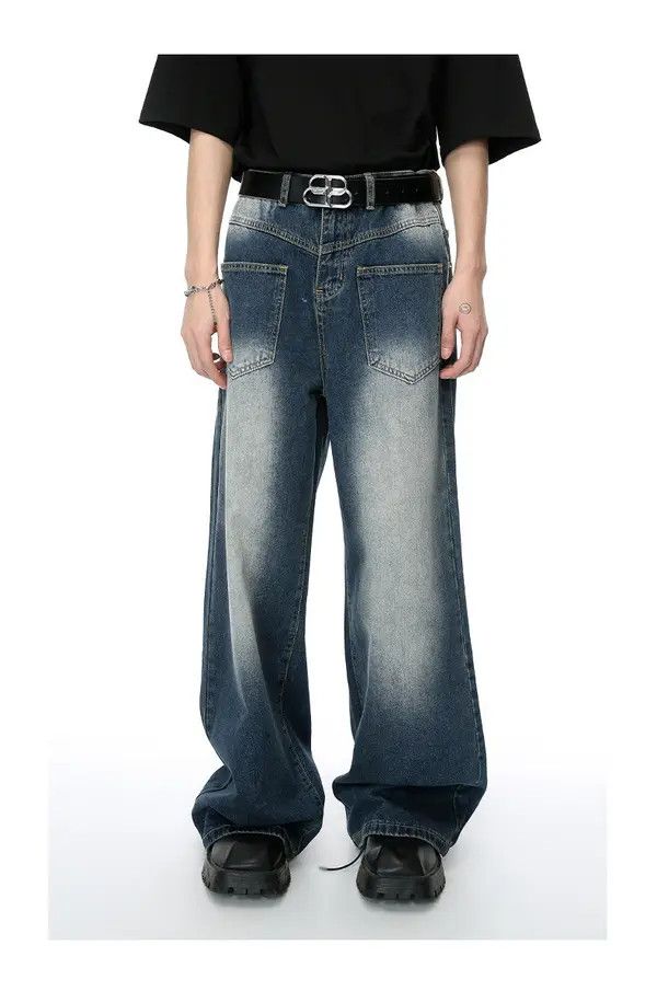Japanese Brand Noriyo x naga Men's vintage wide-leg washed jeans Size US 32 / EU 48 - 1 Thumbnail
