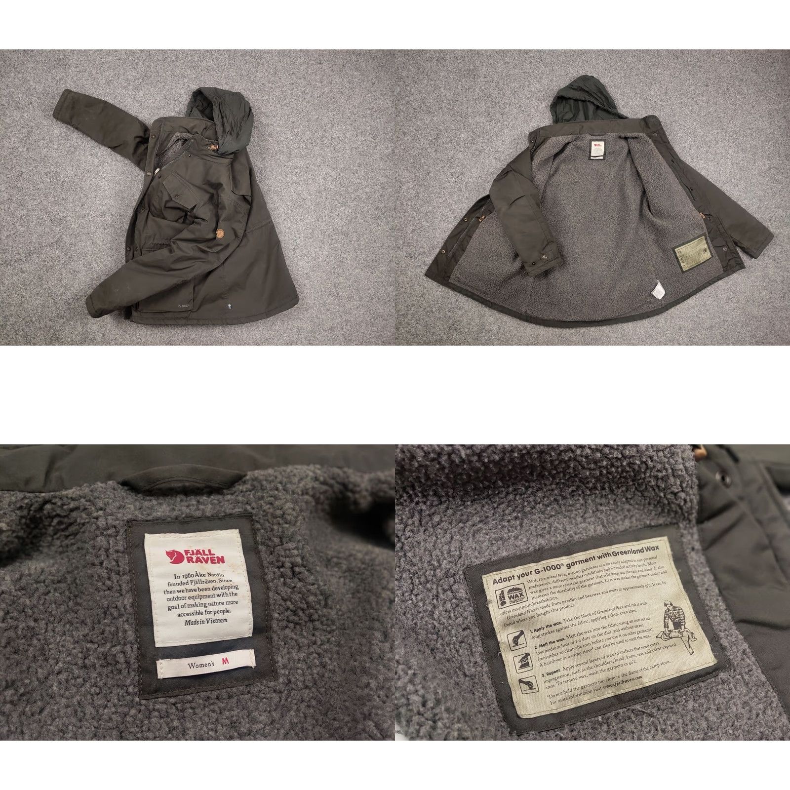 Vintage VINTAGE Fjällräven G1000 Jacket Womens Olive Olive Green Insulated Hooded Mid-Length Full Zip 2020s 90s Outdoor Fjällräven Logo Womens Size M / US 6-8 / IT 42-44 - 9 Thumbnail