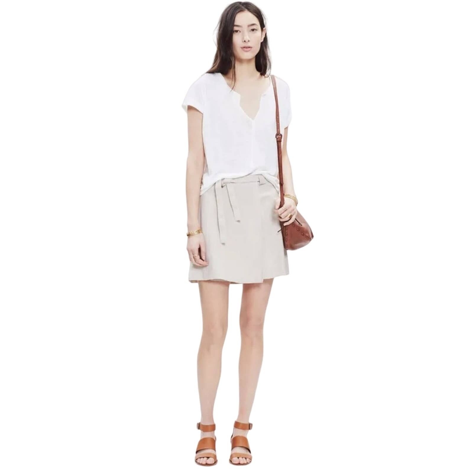 Madewell Madewell Faux Tan Suede Mini Leather Wrap Skirt Size 2 Size 26" / US 2 / IT 38 - 2 Thumbnail