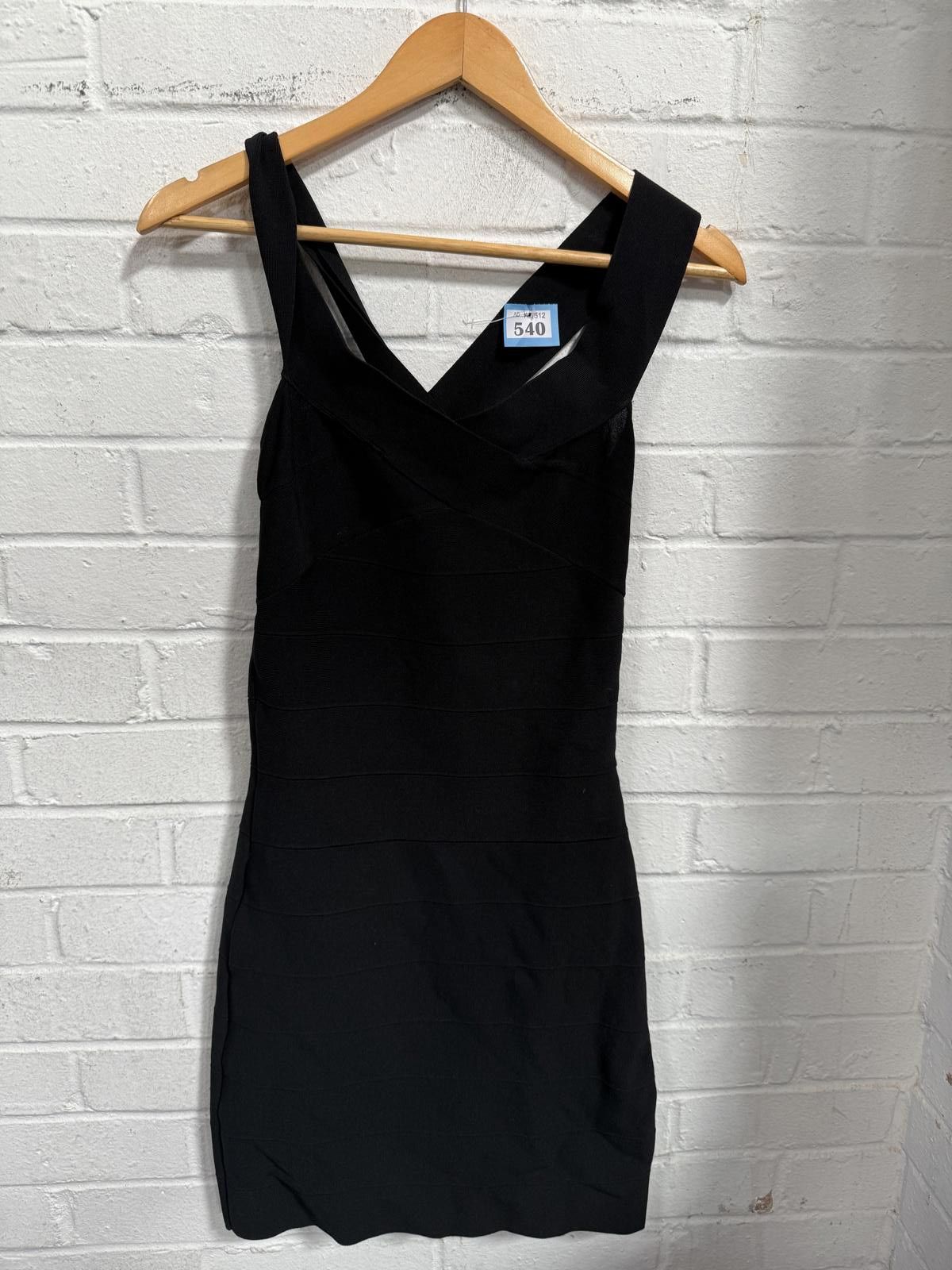 Unknown London Black Leather Midi Skirt and Black Sleeveless Dress Set Size M / US 6-8 / IT 42-44 - 3 Thumbnail