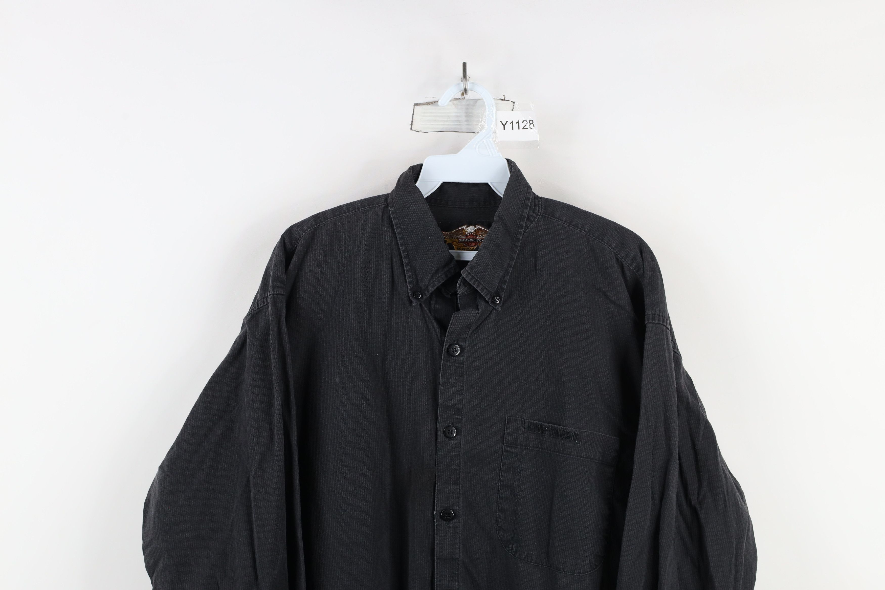 Harley Davidson × Vintage Vintage Harley Davidson Spell Out Collared Button Down Shirt Size US M / EU 48-50 / 2 - 2 Thumbnail