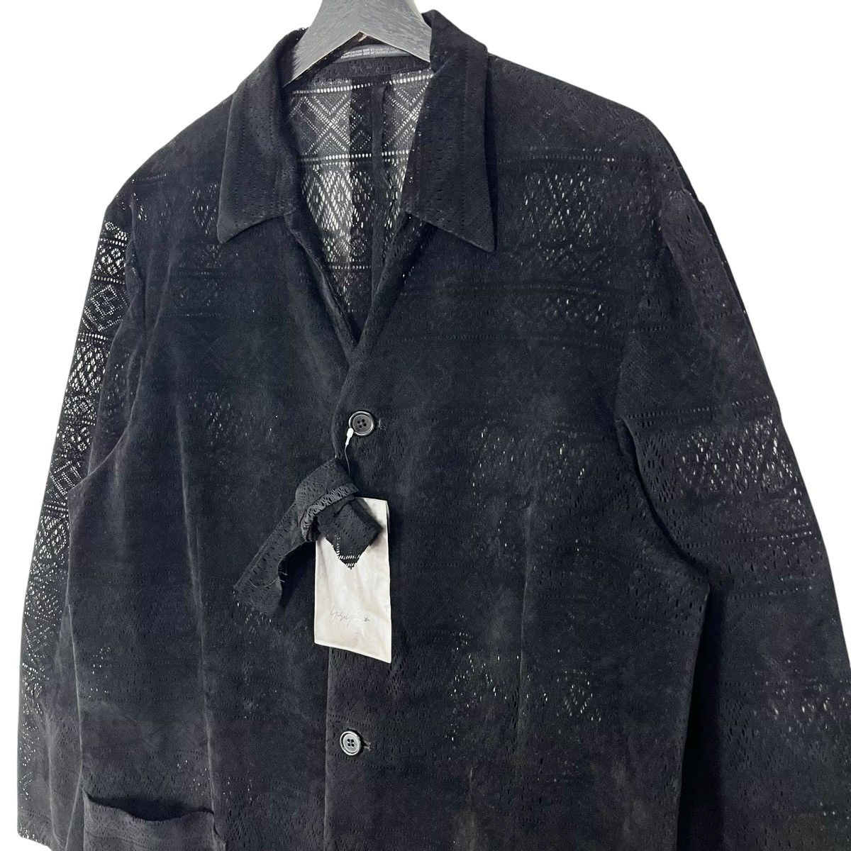 Designer × Yohji Yamamoto Yohji Yamamoto Pour Homme See Through Lace Jacket Size US M / EU 48-50 / 2 - 2 Thumbnail