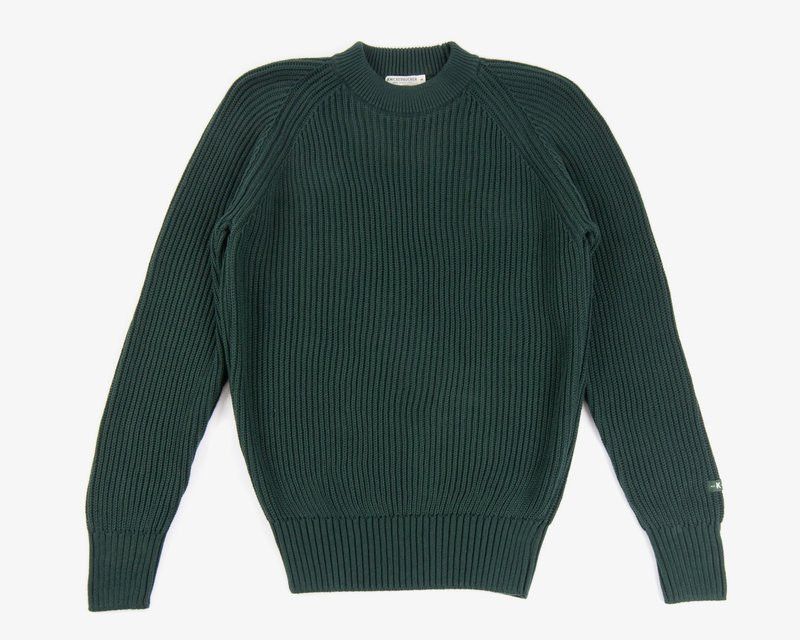 Knickerbocker Mfg Co 💚 Knickerbocker Heavy Rib Cotton Sweater Sycamore NEW Size US M / EU 48-50 / 2 - 1 Thumbnail