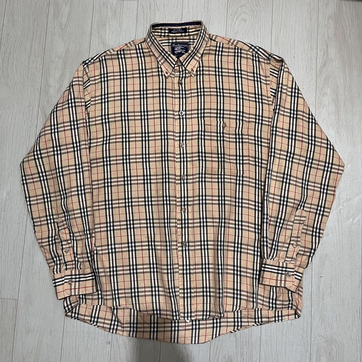 Burberry Vintage Burberry Prosum nova check longshirt Size US L / EU 52-54 / 3 - 1 Thumbnail