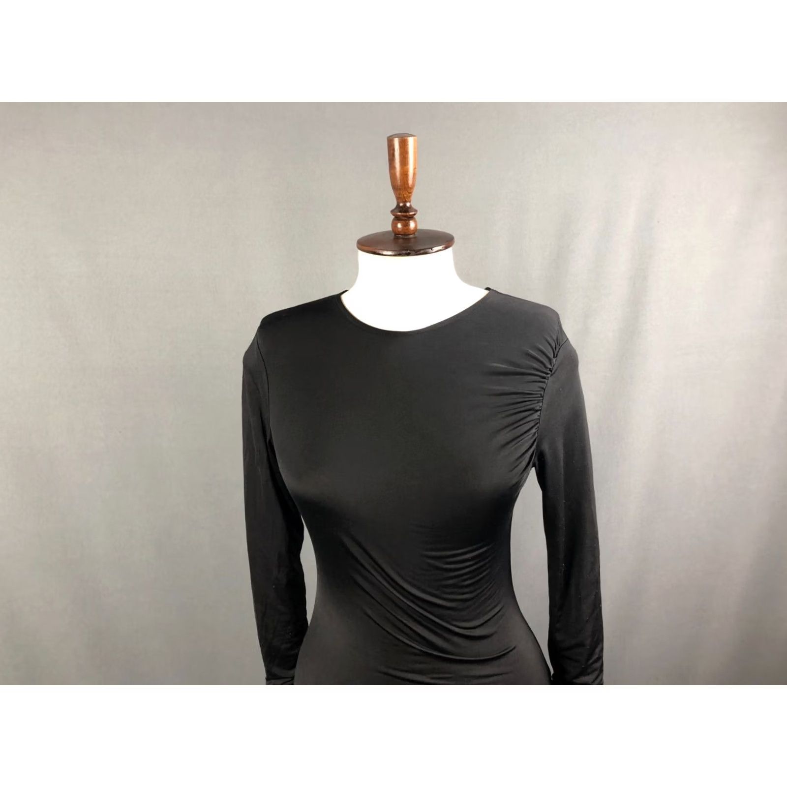BIMBA Y LOLA Bimba Y Lola Top Blouse Womens S Black Polyester Jersey Crew Neck Casual Sleeve Regular Fit Short Description Not Needed Size S / US 4 / IT 40 - 4 Thumbnail