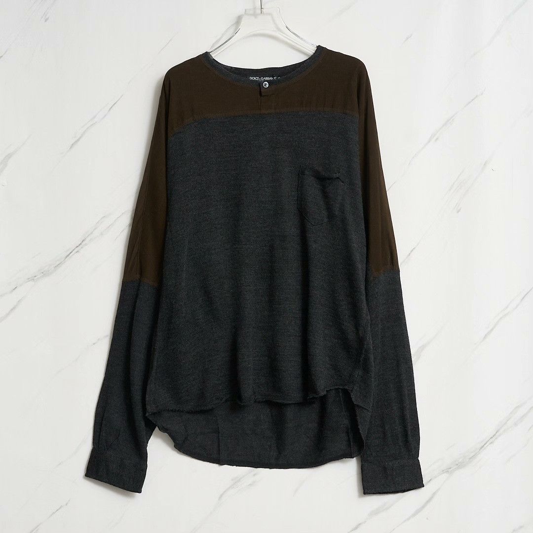 Dolce & Gabbana Dolce&Gabbana Men's Spliced Knit Sweater Size US M / EU 48-50 / 2 - 1 Thumbnail