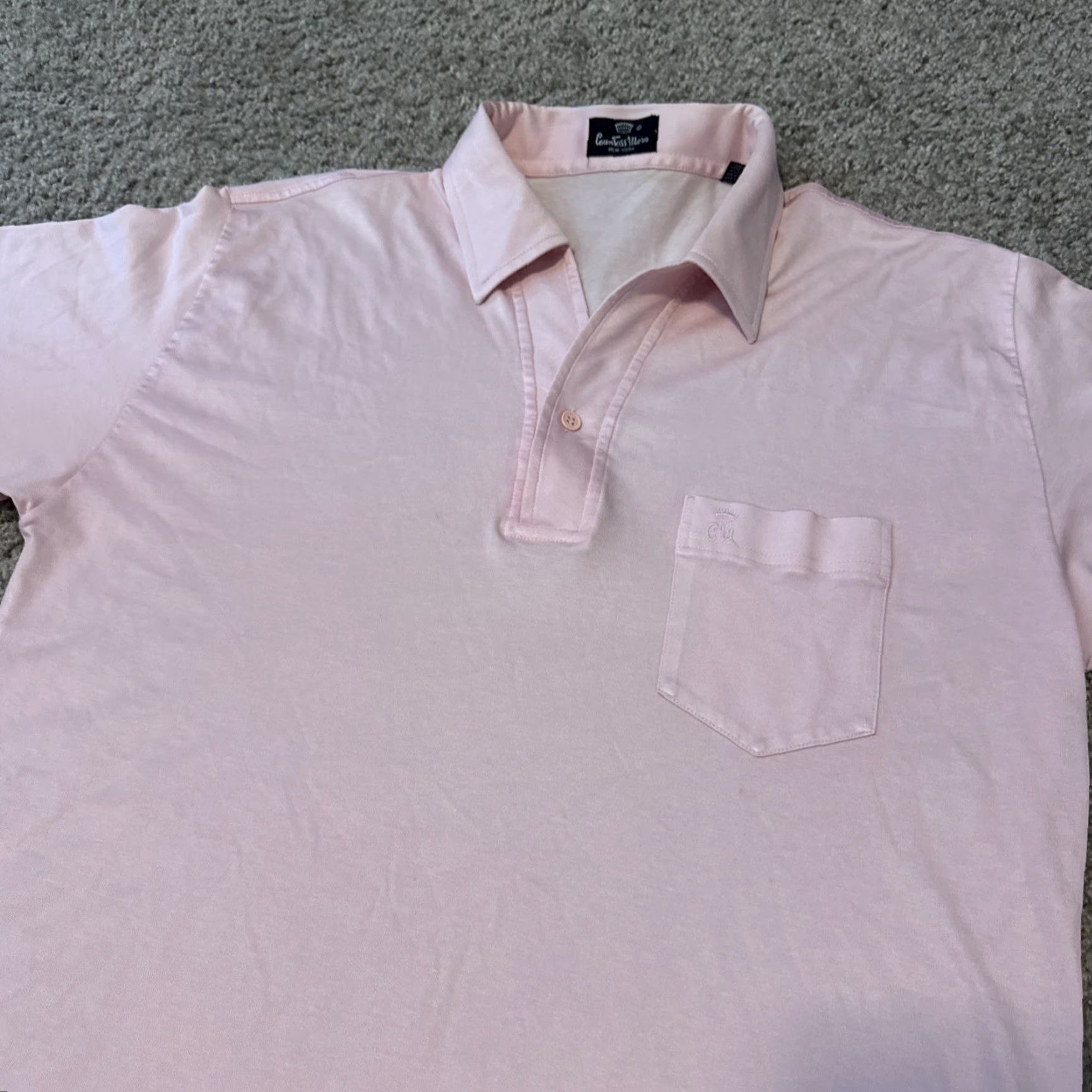 Countess Mara VINTAGE Countess Mara Polo Shirt Collared Light Pink 80s Large Men Size US L / EU 52-54 / 3 - 4 Thumbnail