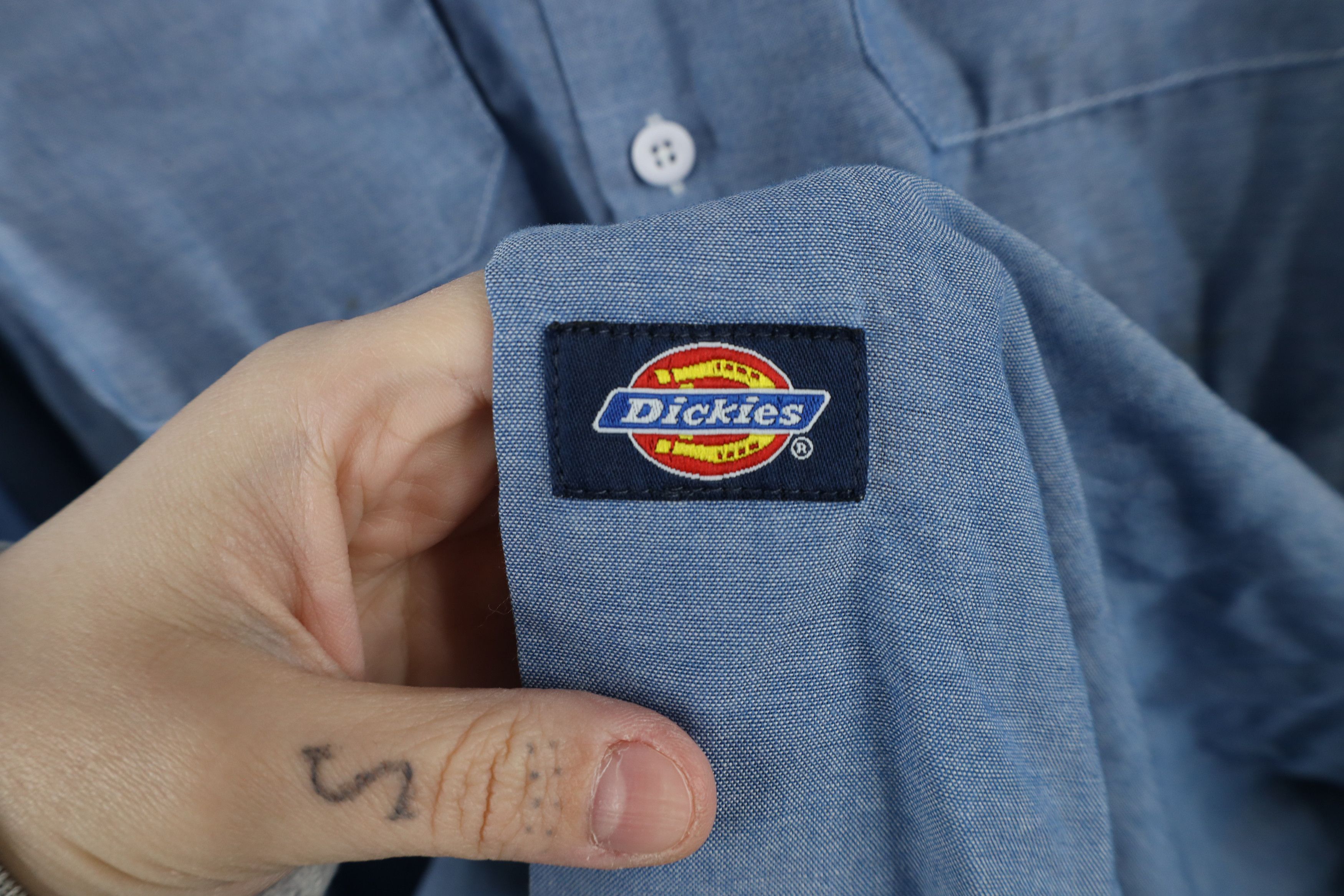 Dickies × Vintage Vintage 90s Dickies Chambray Workwear Button Shirt USA Size US M / EU 48-50 / 2 - 4 Thumbnail