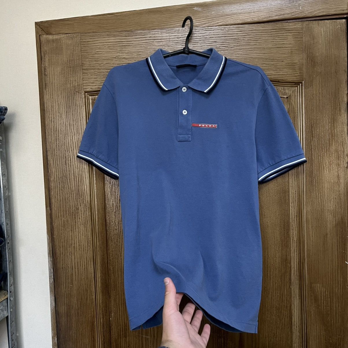 Prada Vintage Prada Polo T-Shirt Red Tab Size US L / EU 52-54 / 3 - 2 Thumbnail