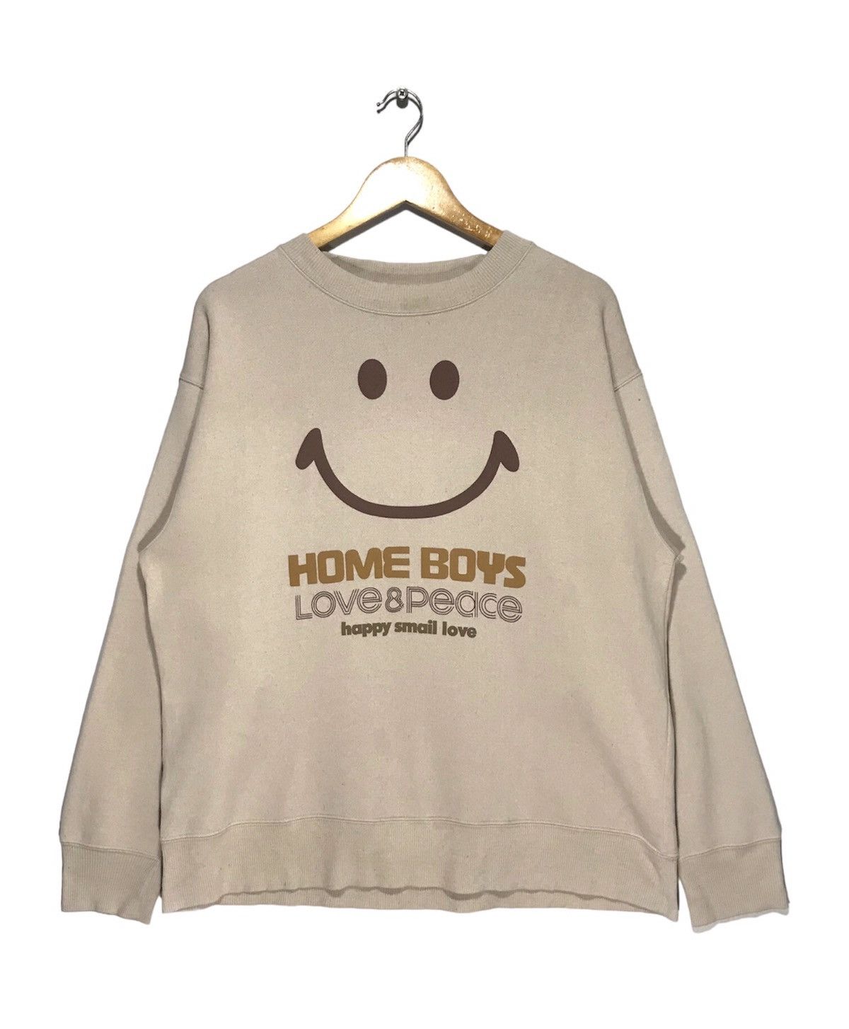 HOMME BOY CO. × Japanese Brand Home Boys Love & Peace Spellout Sweatshirt Size US L / EU 52-54 / 3 - 1 Thumbnail