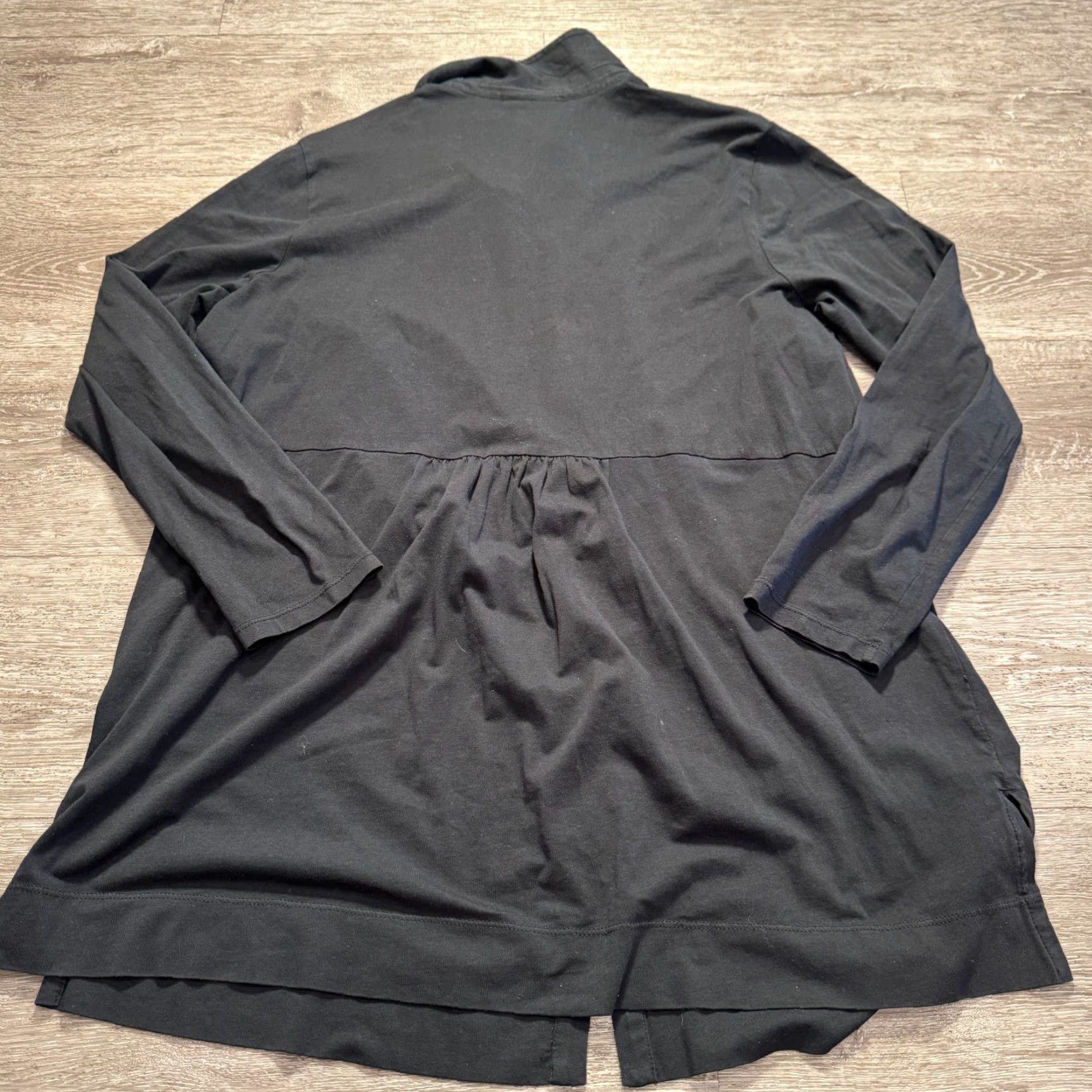 J. Jill J. Jill Top Womens 1X Black Button Up Preppy Long Sleeve Cotton Blend Size XL / US 12-14 / IT 48-50 - 6 Thumbnail