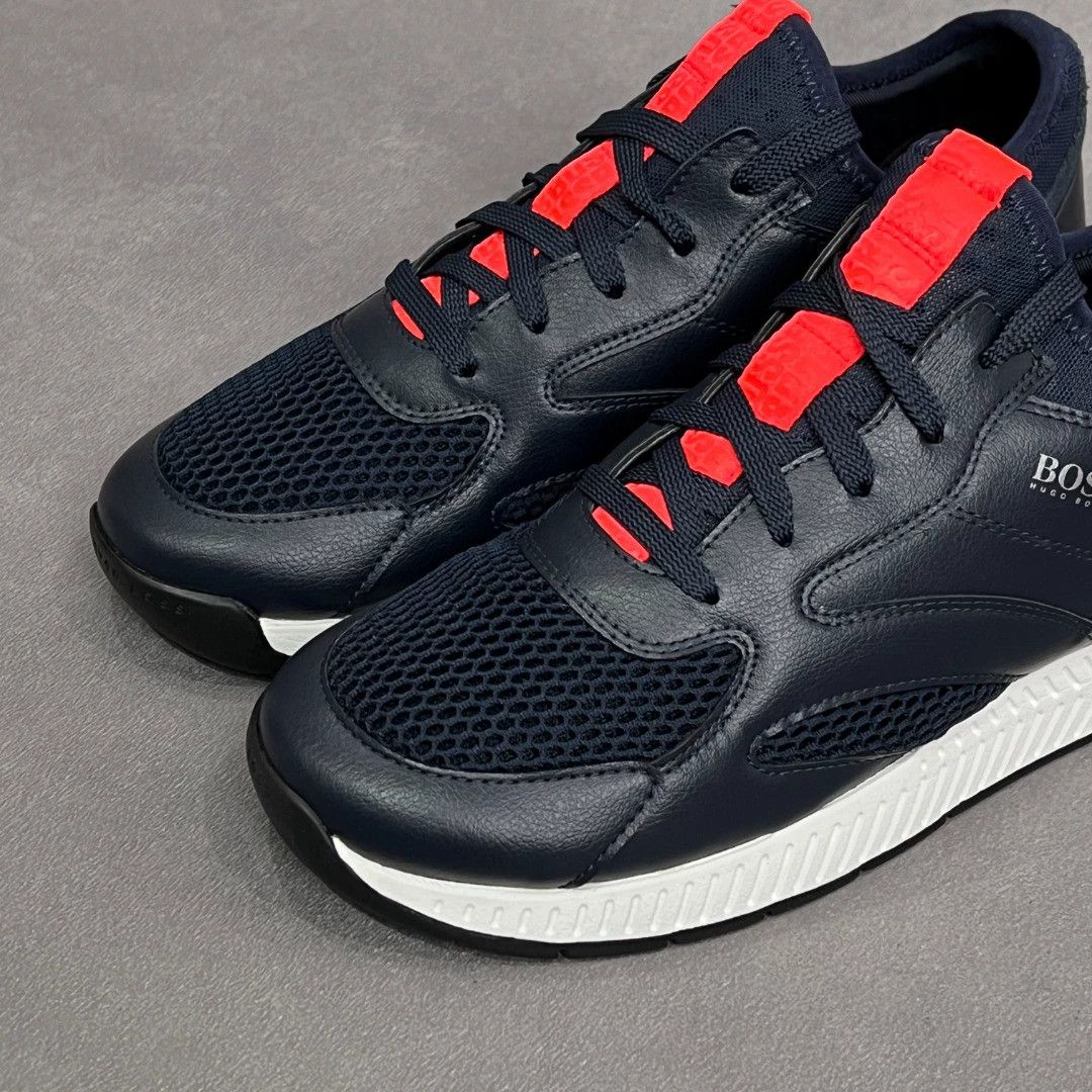 Hugo Boss HUGO BOSS Navy Color Block Cutout Sneakers 40 Size US 7 / EU 40 - 4 Thumbnail