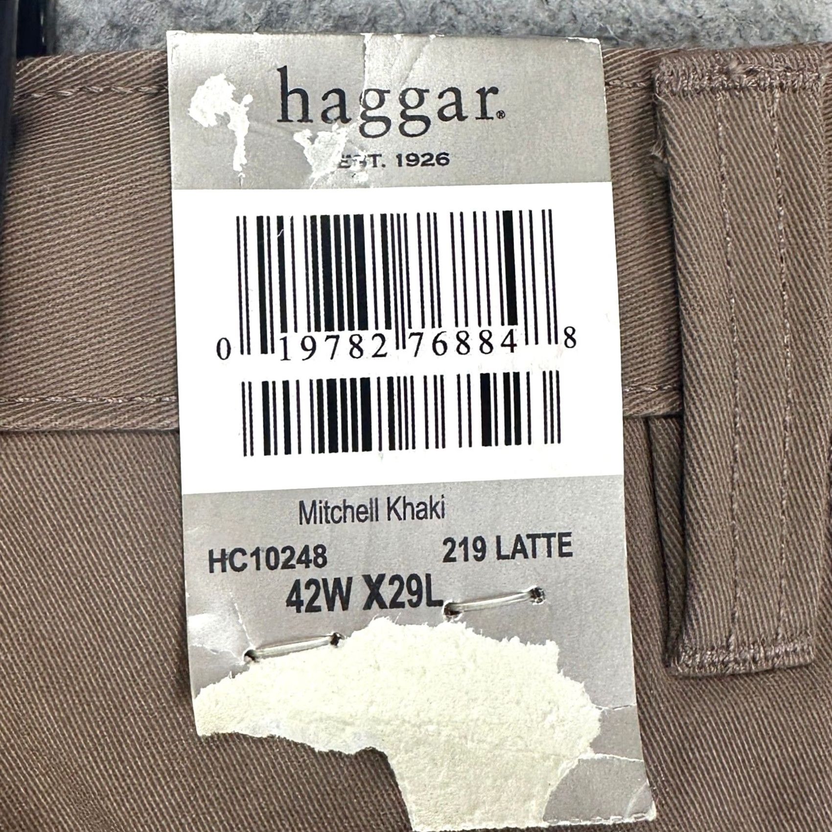 Haggar Haggar Mitchell Khaki Pants 42X29 Brown Classic Fit Pleated Straight Mens Pants 42 Size US 42 / EU 58 - 7 Thumbnail