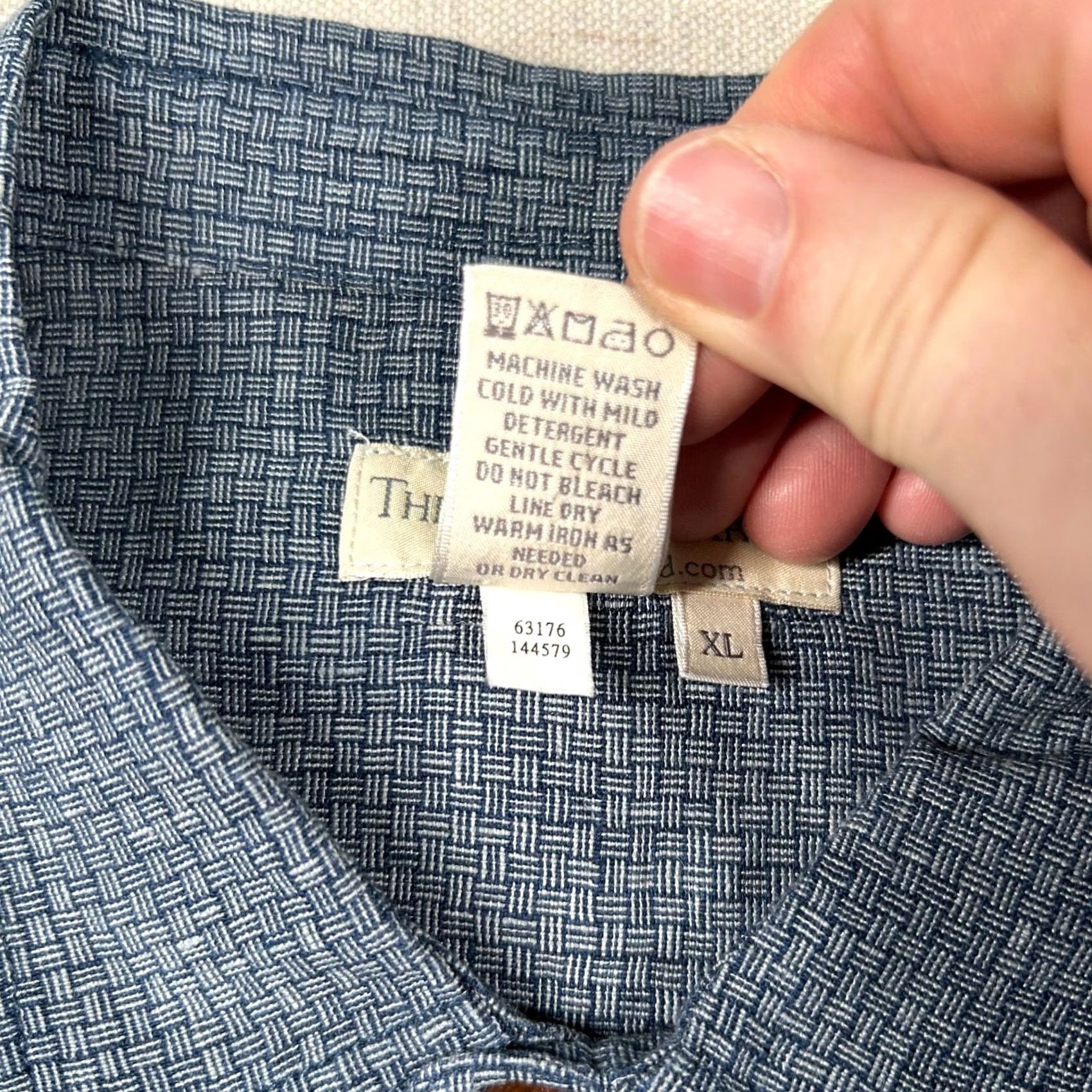 The Territory Ahead VINTAGE Territory Ahead Shirt Mens XL Blue 100% Linen Button Up Pockets Size US XL / EU 56 / 4 - 4 Thumbnail