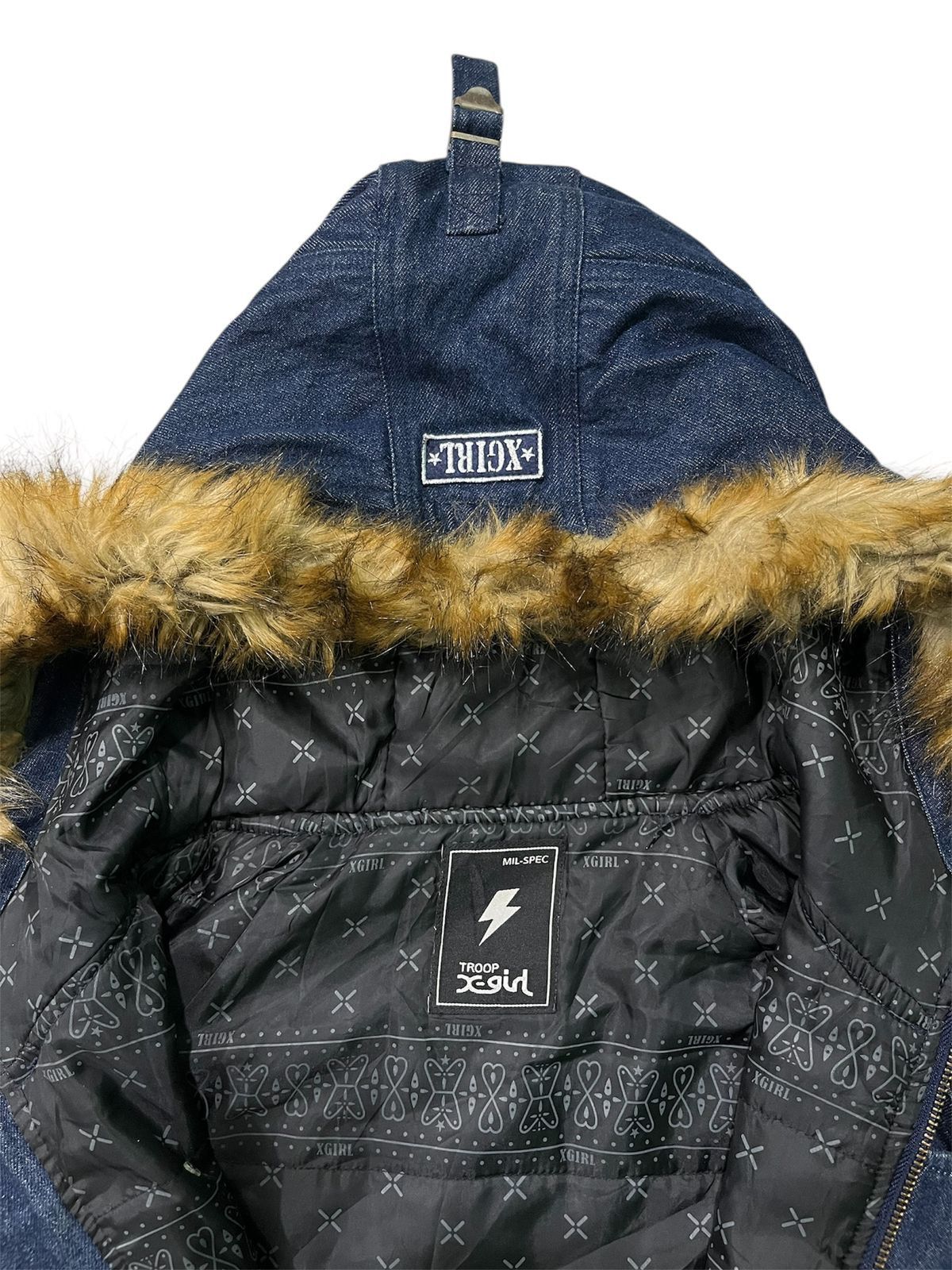 X-Girl X-Girl Fur Denim Fur Parka Jacket Size M / US 6-8 / IT 42-44 - 6 Thumbnail