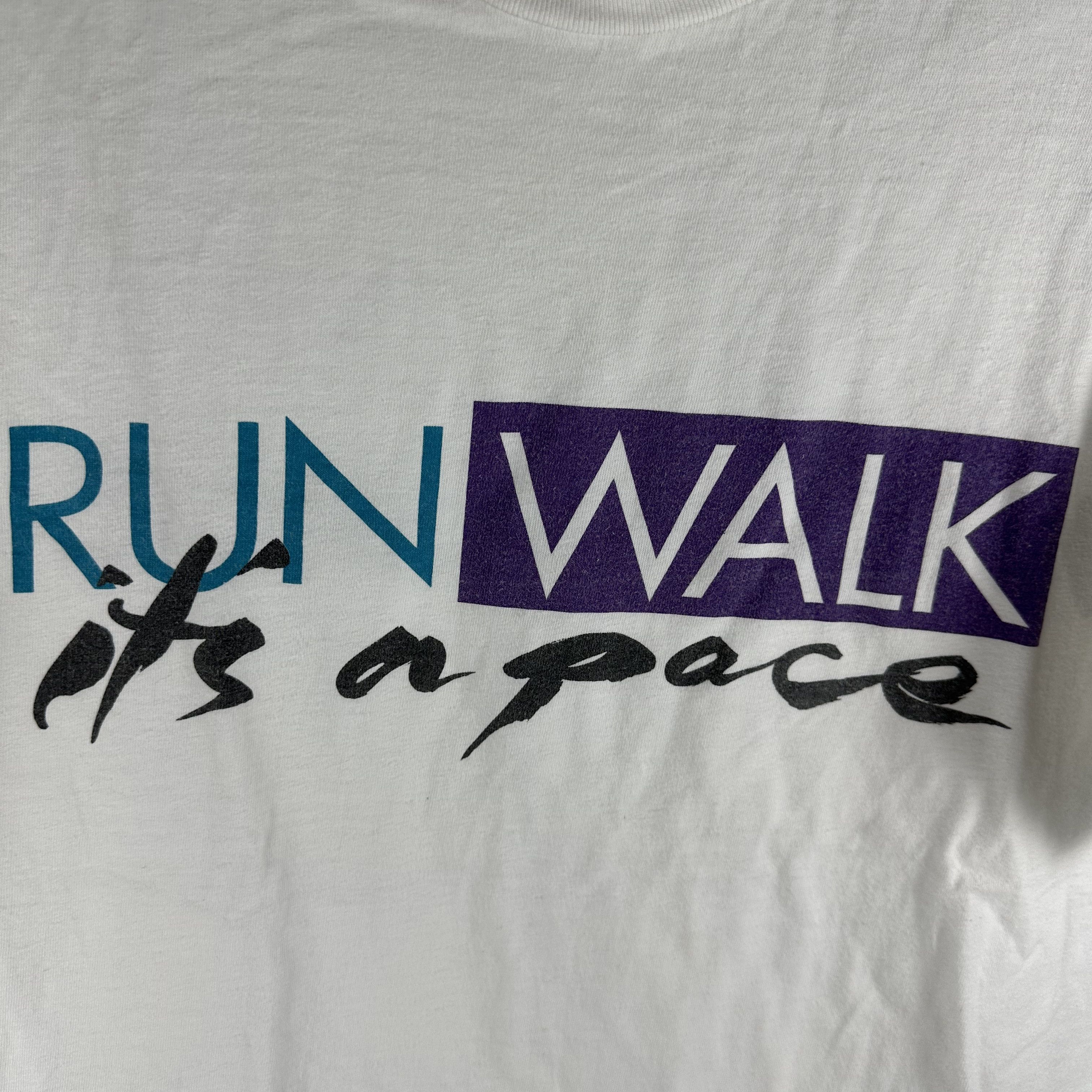 Vintage Nike 90s Run Walk It's A Pace Not A Race Graphic T-shirt Size US L / EU 52-54 / 3 - 2 Thumbnail