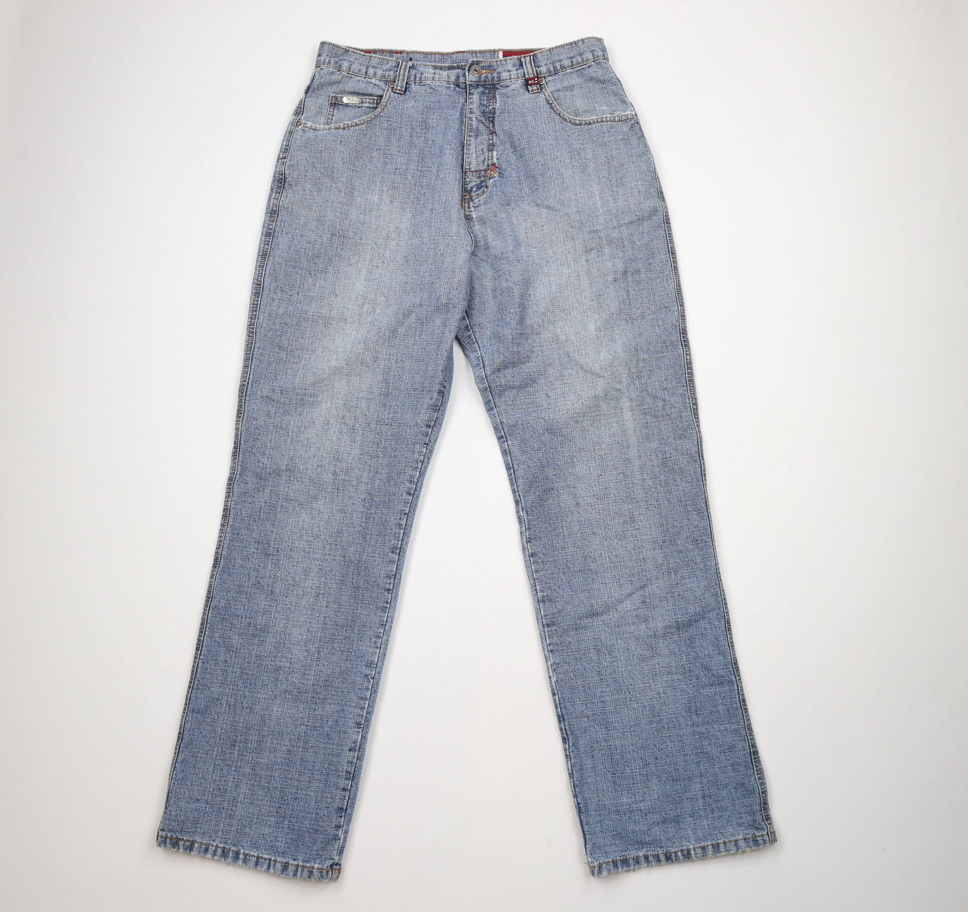 Phat Farm × Vintage Vintage Phat Farm Spell Out Baggy Wide Leg Denim Jeans Size US 34 / EU 50 - 1 Thumbnail