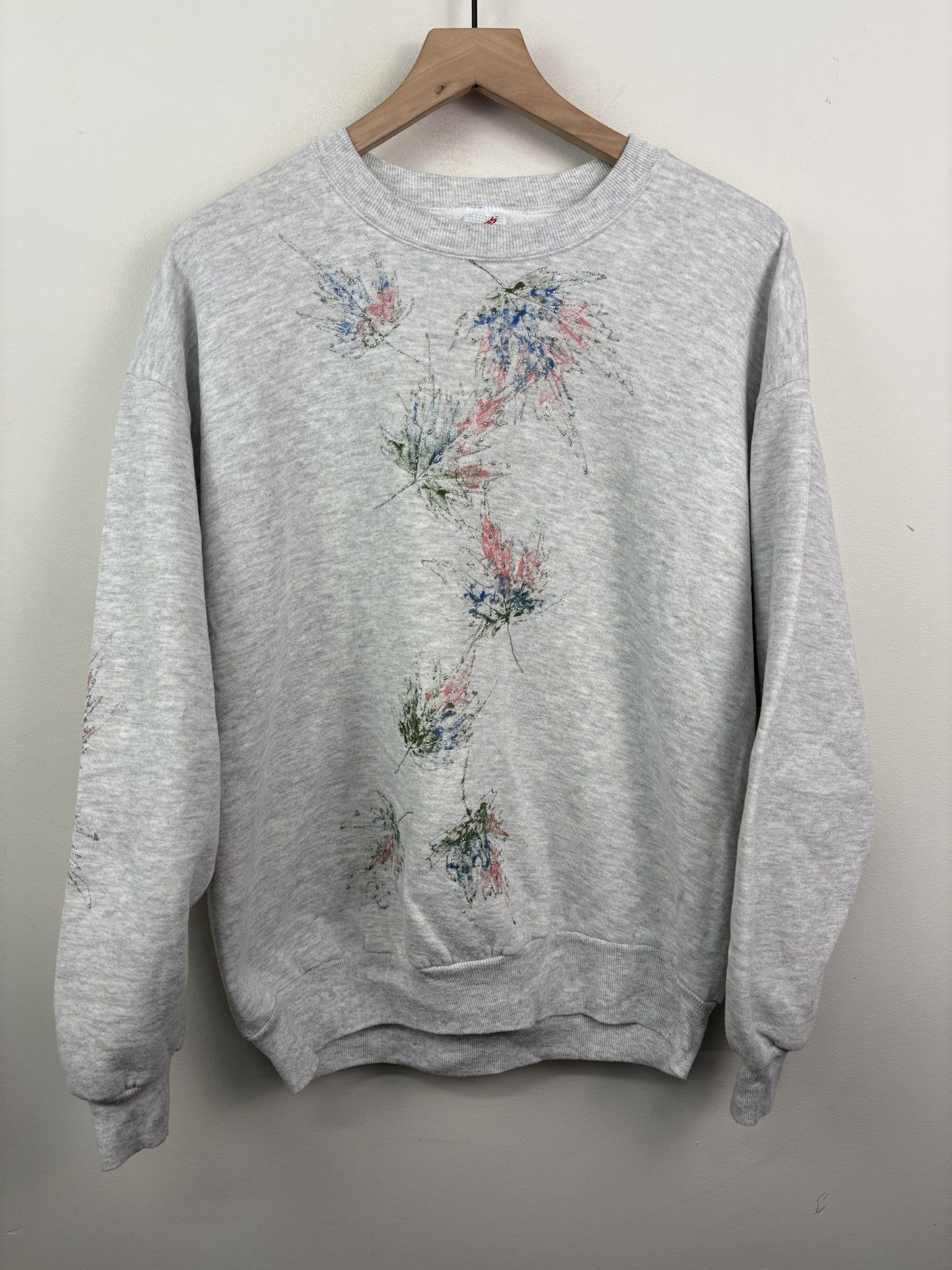 Vintage Vintage 90's Jerzees Glitter Maple Leaf Pullover Crewneck Size XL Size US XL / EU 56 / 4 - 1 Thumbnail
