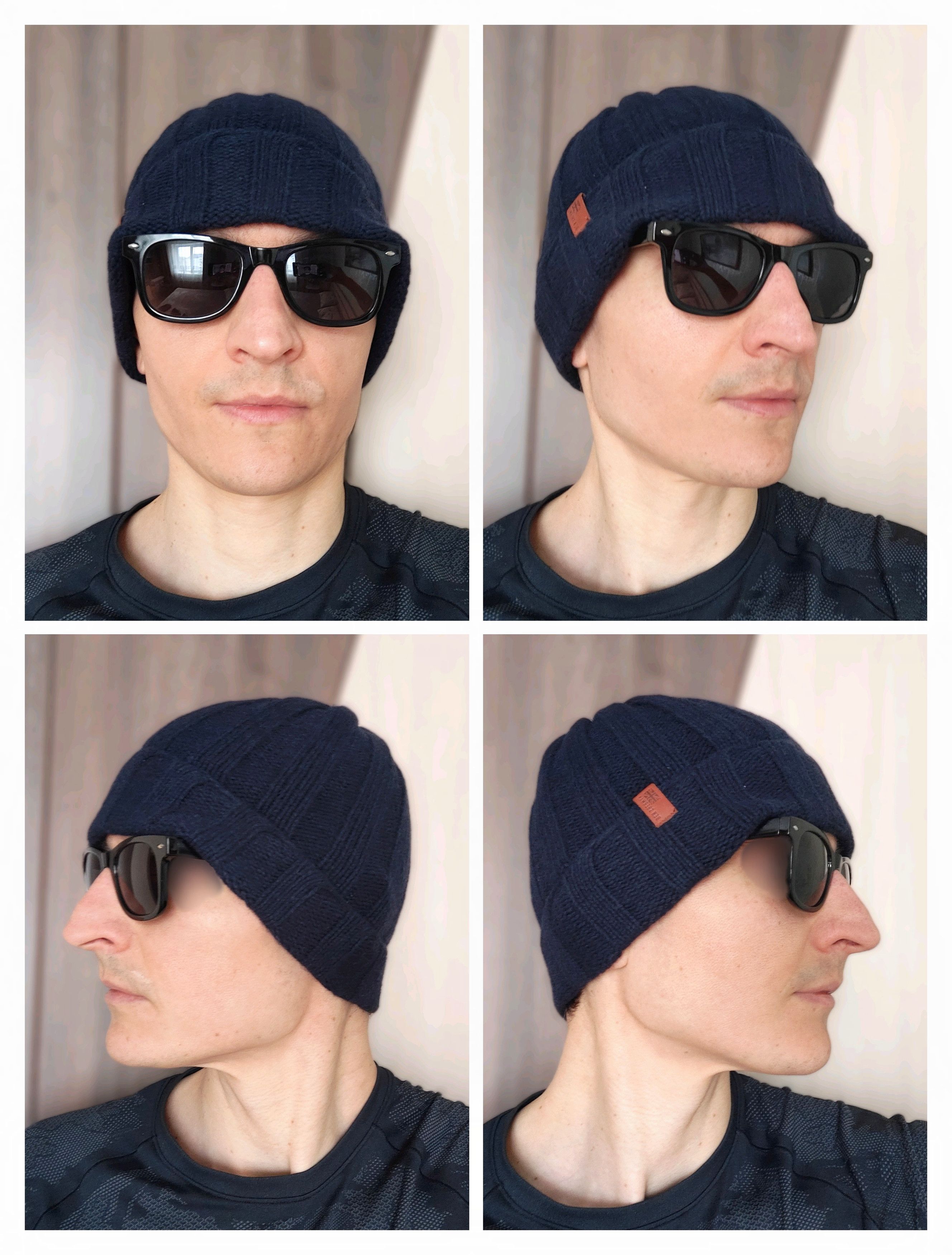 Ben Sherman Ben Sherman Navy Wool Blend Ribbed Cuffed Beanie Hat S-M Size ONE SIZE - 2 Thumbnail