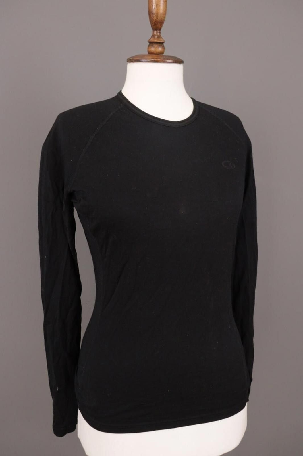 Icebreaker Icebreaker Black Merino Wool Long Sleeve Top Thermo T-Shirt Size M / US 6-8 / IT 42-44 - 9 Thumbnail