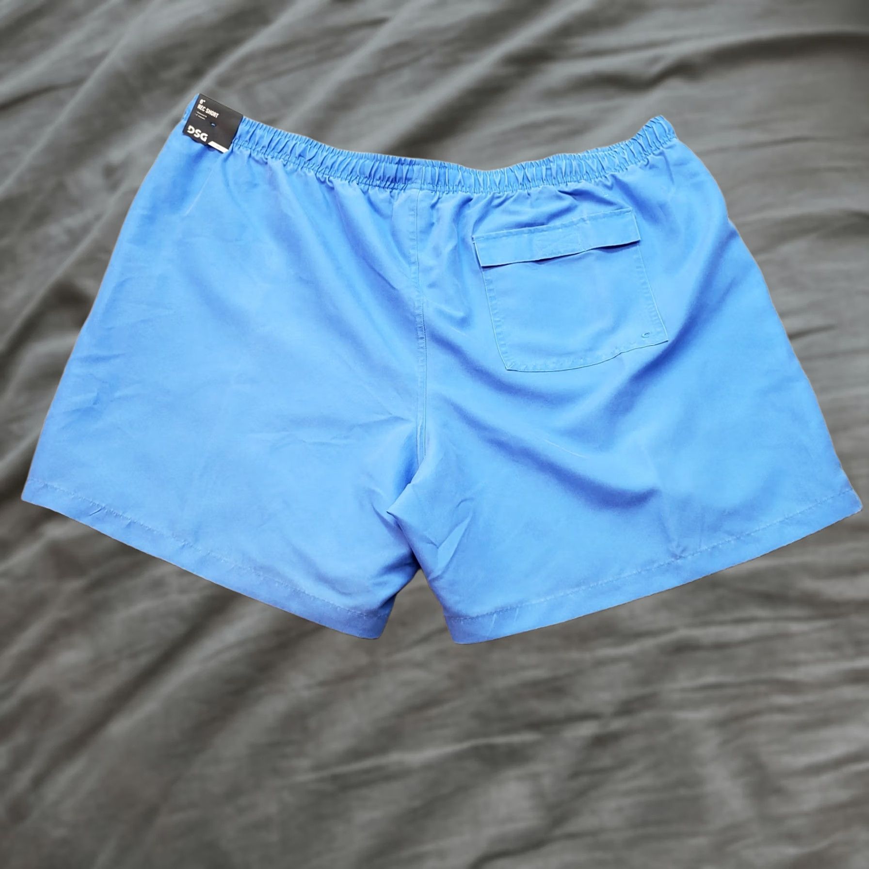 Vintage DSG Mens XXL Blue Rec Shorts Relaxed Fit Side Slit Drawstring 6" Inseam Bermuda Casual Outdoor"} Size US 39 - 1 Thumbnail