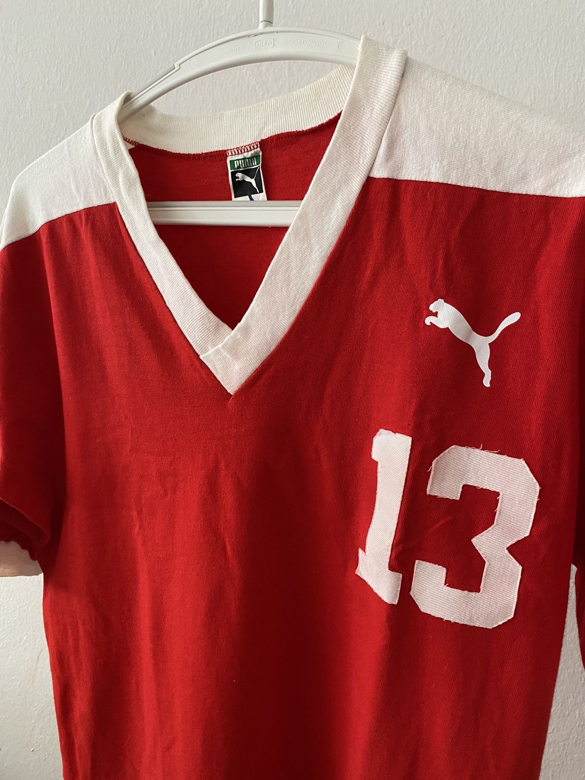 Puma × Vintage JERSEY PUMA 80s VINTAGE RARE MATCH WORN!? Size US M / EU 48-50 / 2 - 2 Thumbnail