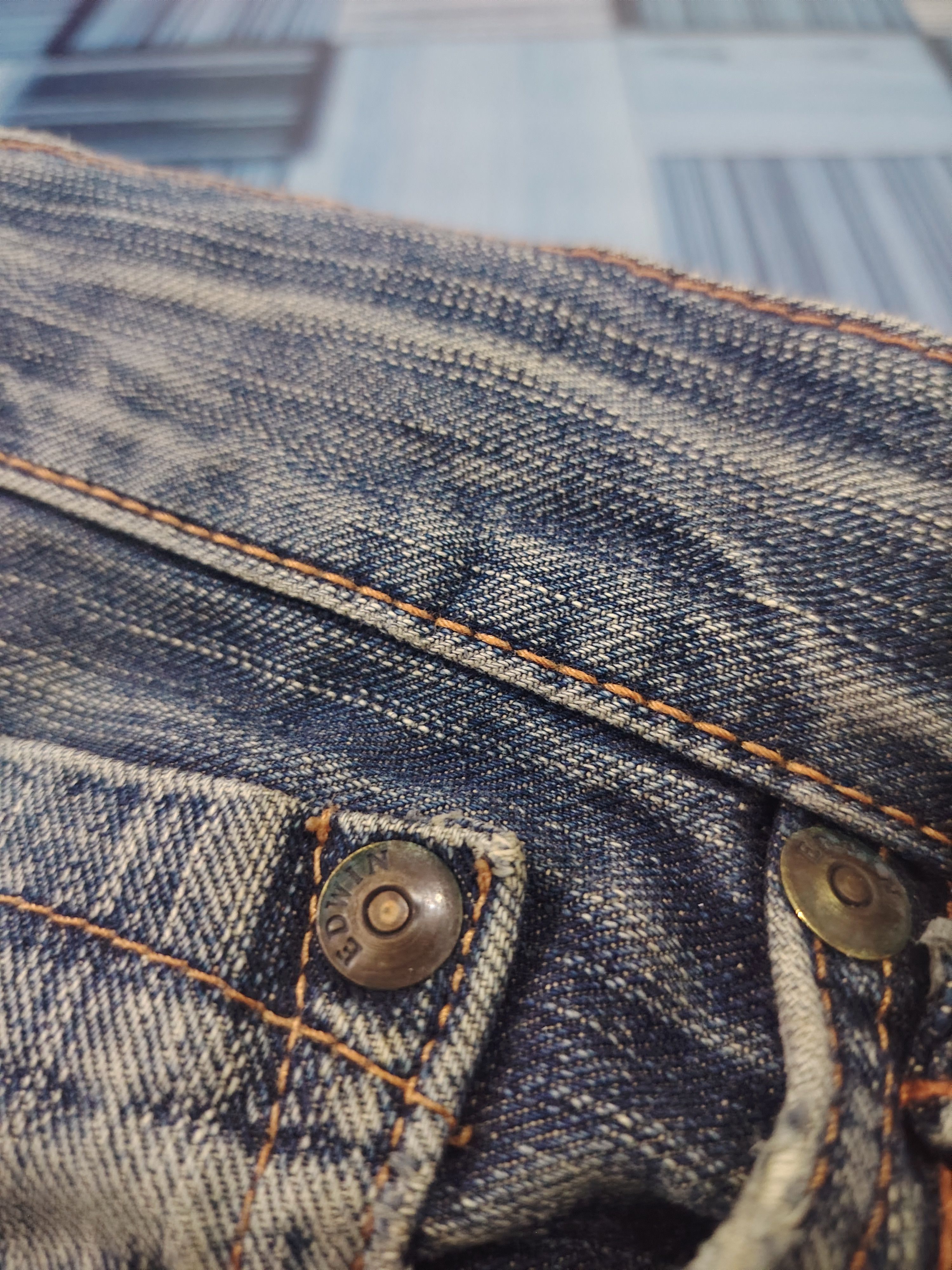 Edwin Edwin Exclusive Vintage Distressed Jeans Orange Stitch Size US 30 / EU 46 - 13 Thumbnail