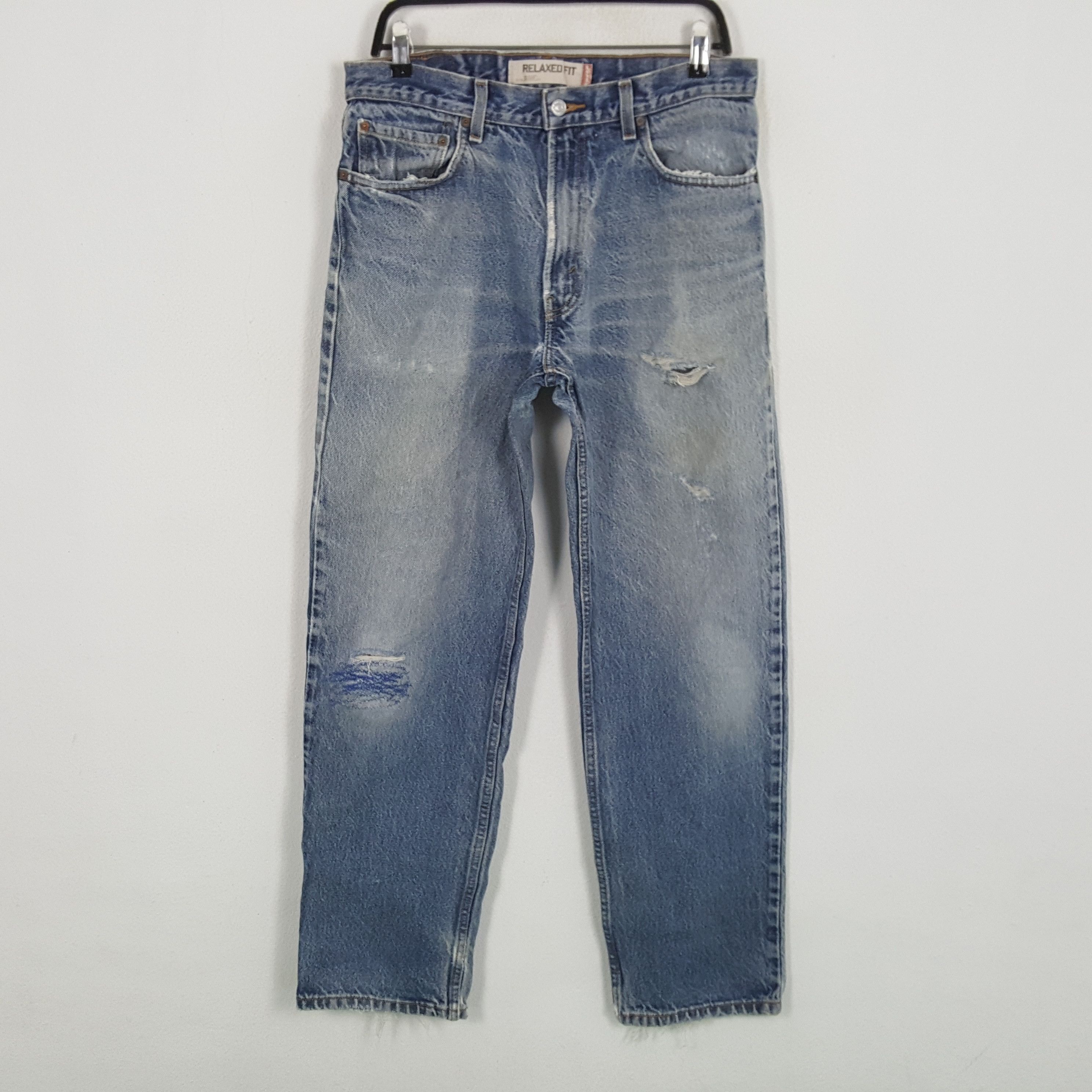 LEVIS Streetwear Daily Style Distressed Jeans