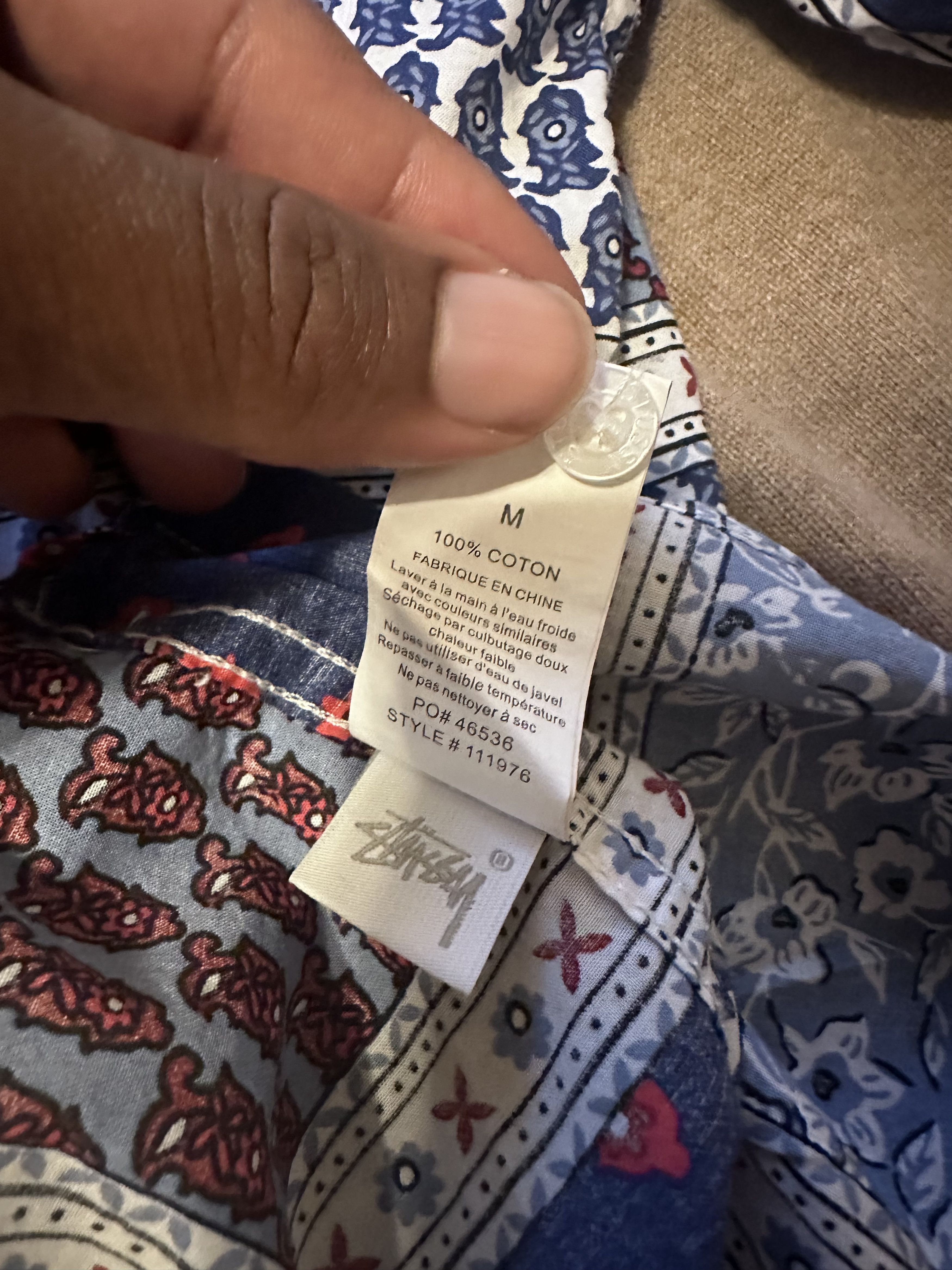 Stussy Paisley Patchwork LS Shirt Size US M / EU 48-50 / 2 - 5 Thumbnail
