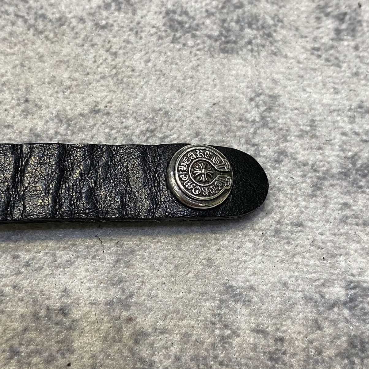 Chrome Hearts Chrome Hearts Heart Plate Leather Bracelet silver Size ONE SIZE - 6 Thumbnail
