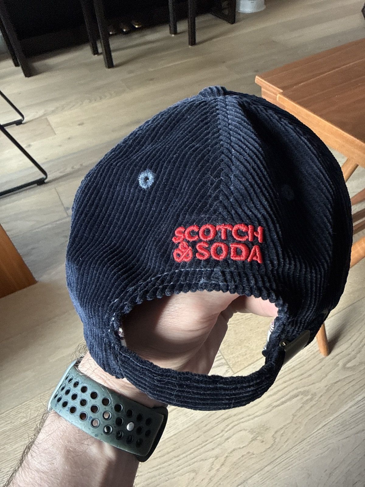 Scotch & Soda Brand New Scotch & Soda Corduroy Baseball Hat - Navy Blue Size ONE SIZE - 2 Thumbnail
