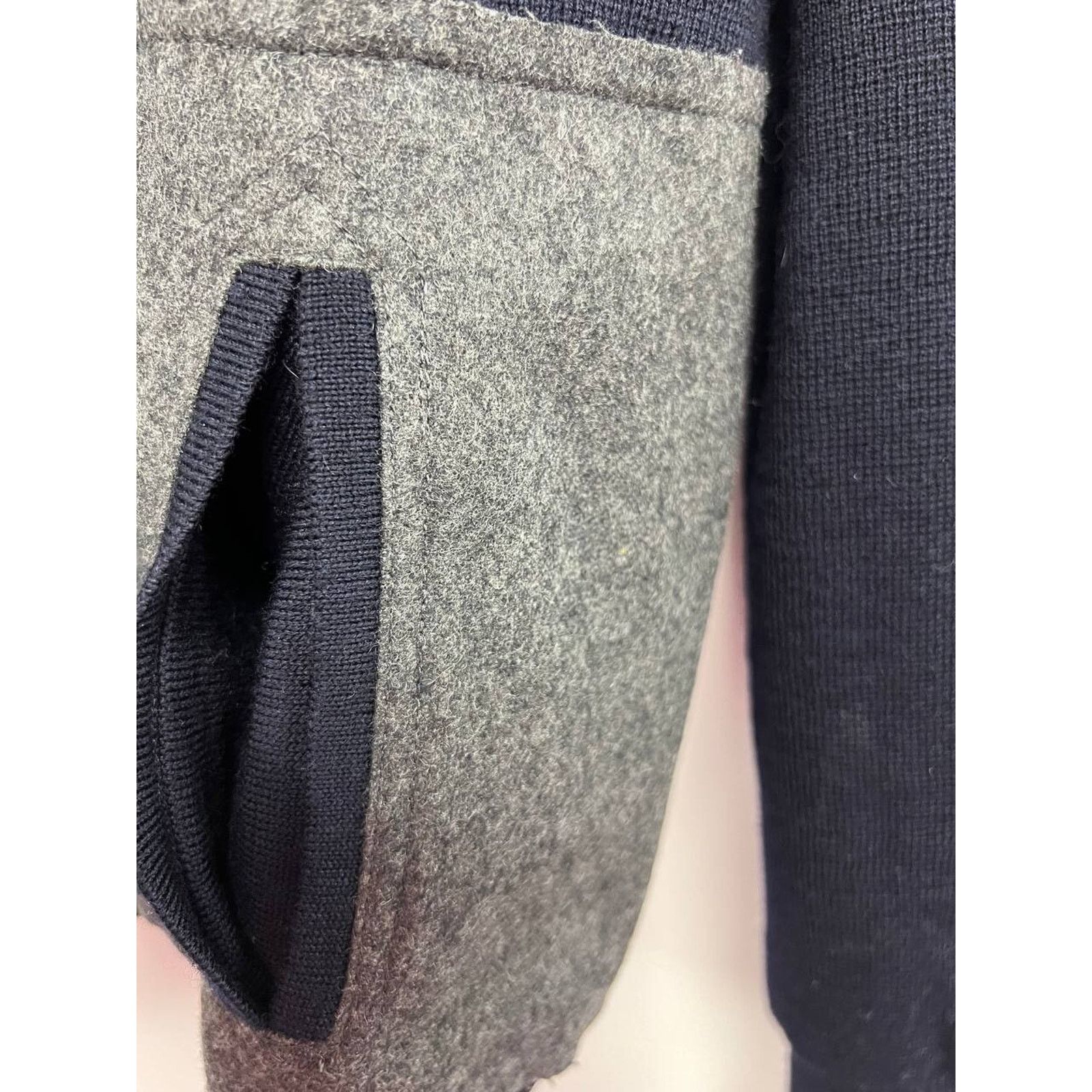 J.Crew J. Crew Two-tone Wool Full Zip Color Block Cardiga L A000134 Size L / US 10 / IT 46 - 5 Thumbnail