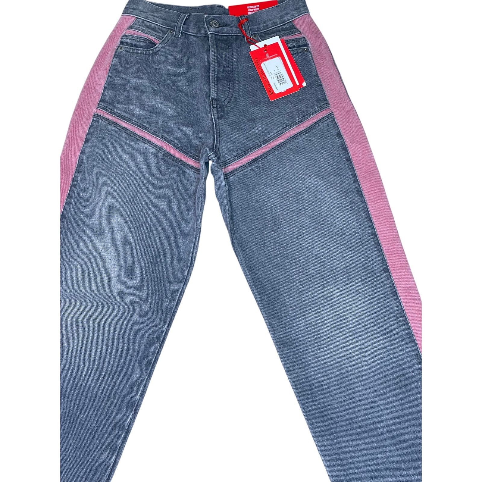 Diesel Diesel D-Pilut Two-Tone Jeans Sz 24 NWT Straight Leg Denim Size 24" / US 00 / IT 34 - 2 Thumbnail